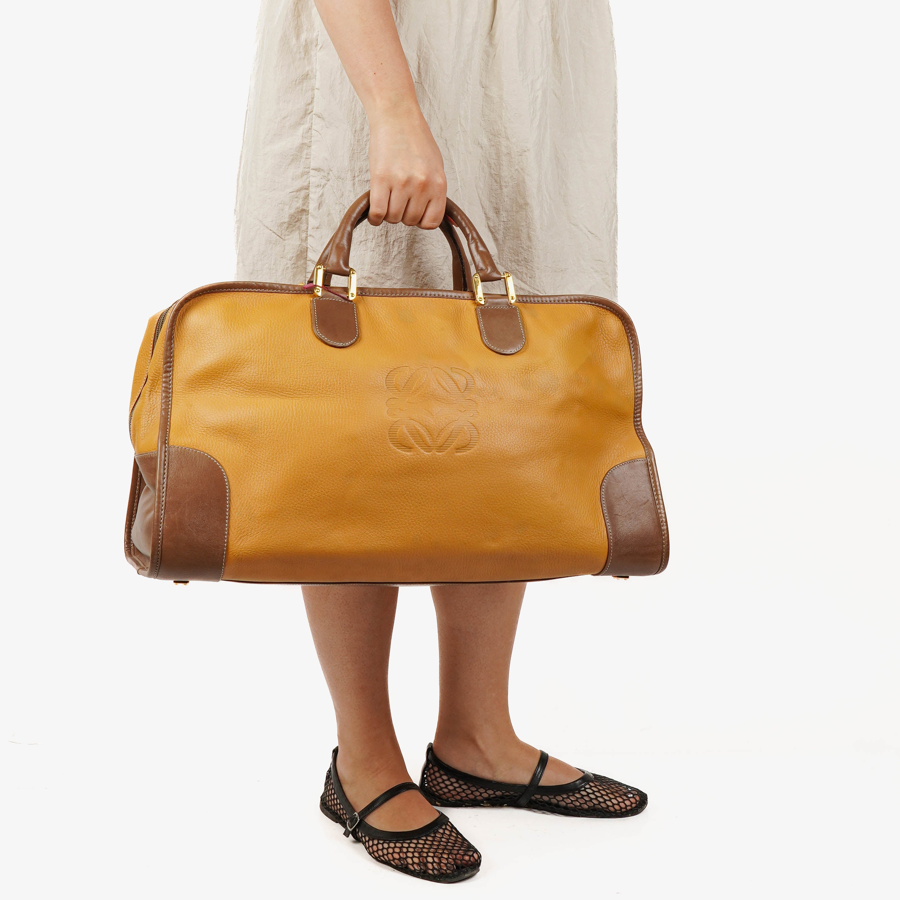 Loewe Amazona Leather Travel Handle Bag