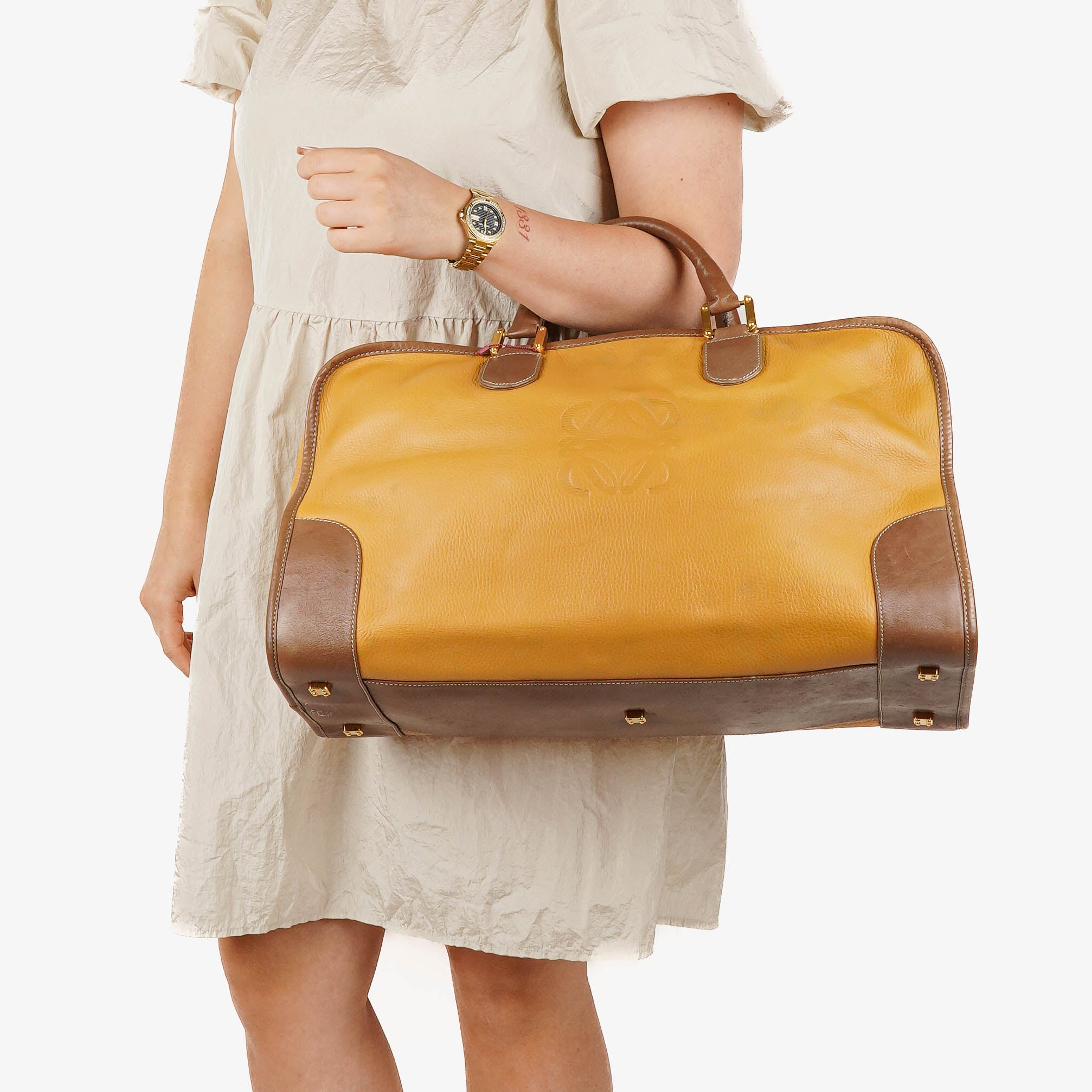 Loewe Amazona Leather Travel Handle Bag