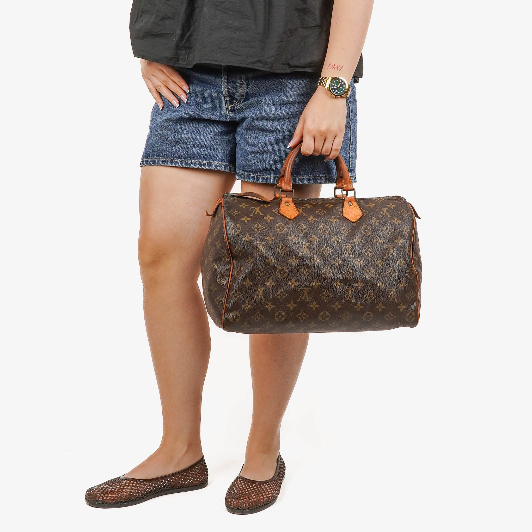 Louis Vuitton Speedy 35 Monogram Canvas Handbag