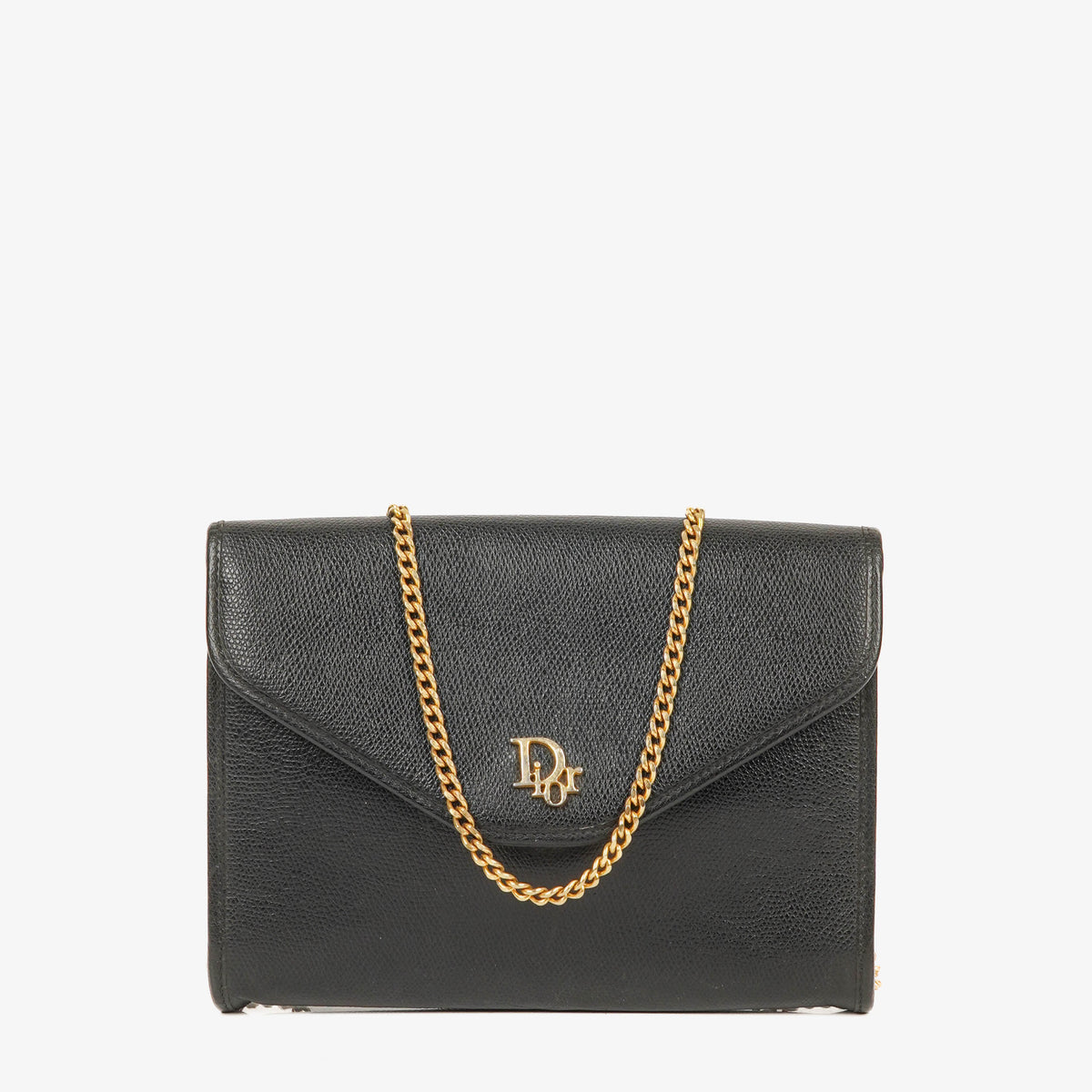 Dior Leather Chain Black Shoulder Bag