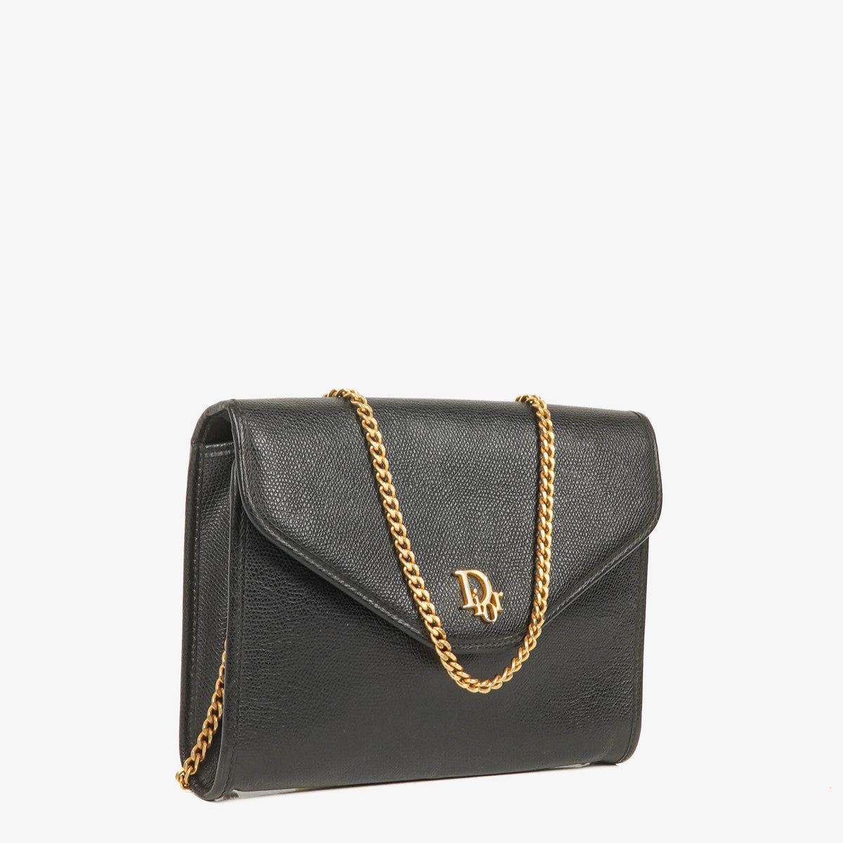 Dior Leather Chain Black Shoulder Bag