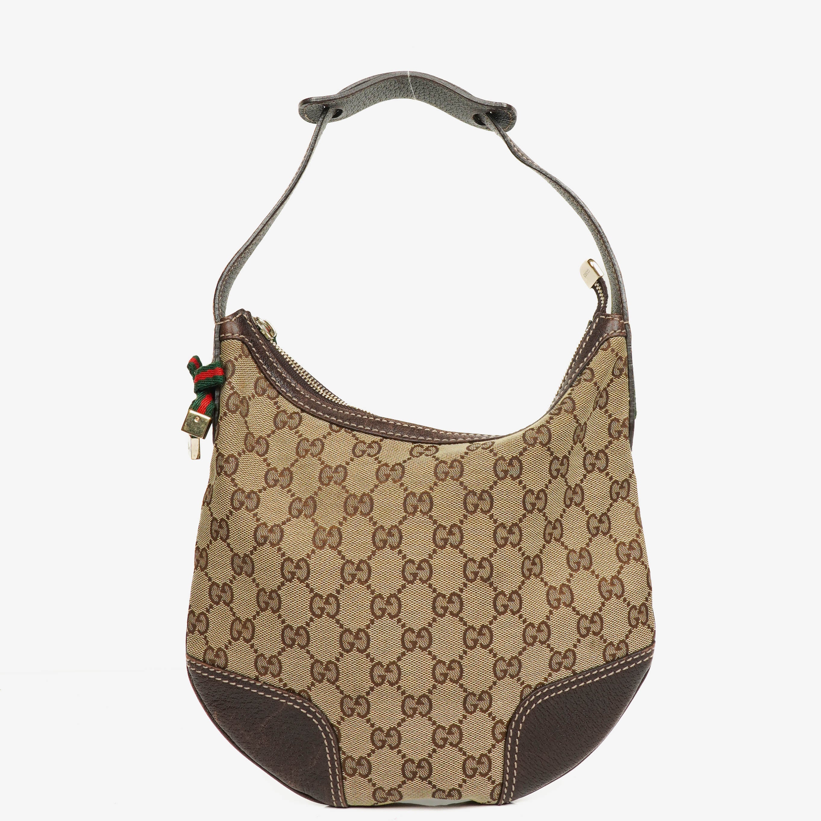 Gucci Beige And Ebony Monogram GG Canvas Small Princy Shoulder Bag