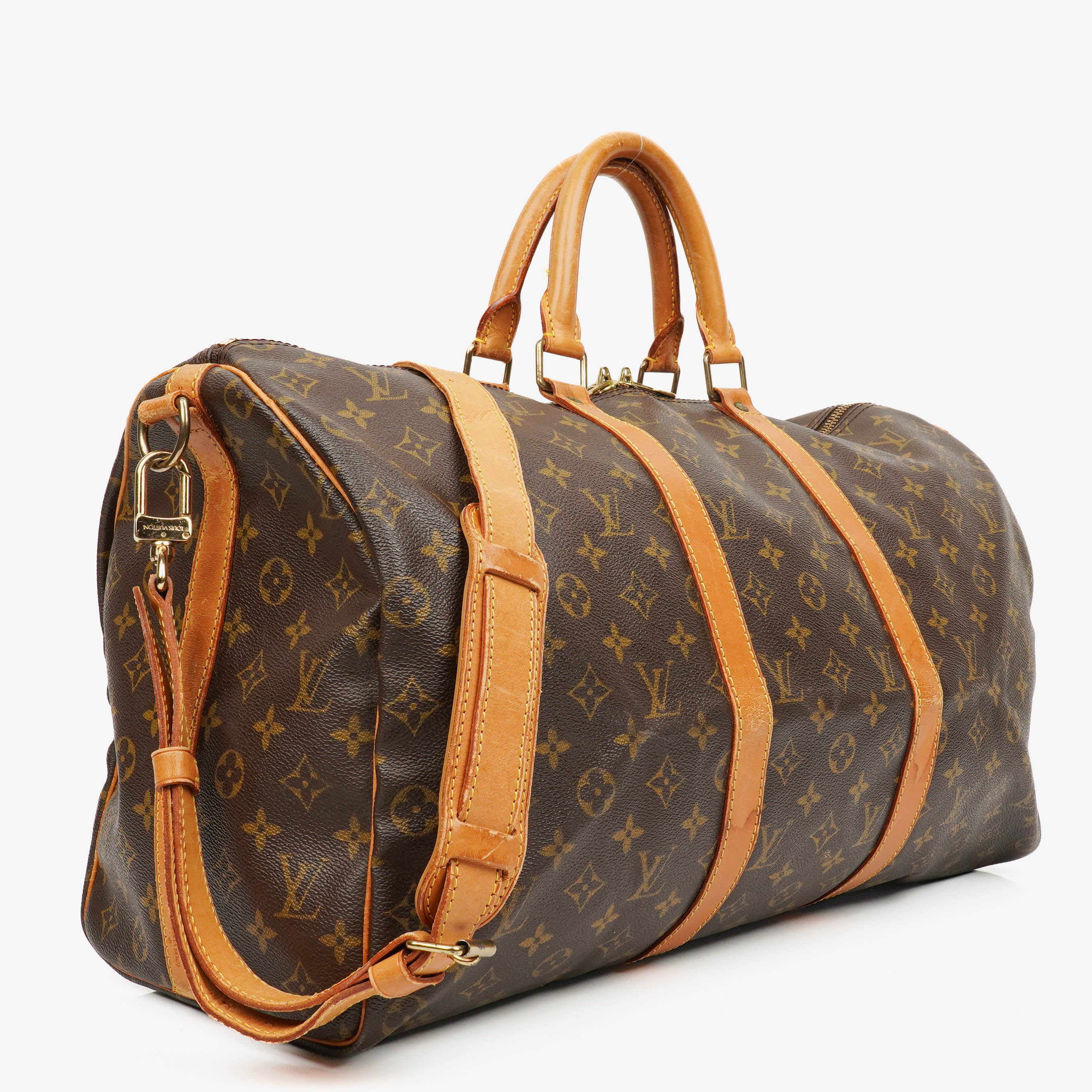 Louis Vuitton Keepall 50 Bandouliere Monogram Canvas Travel Bag