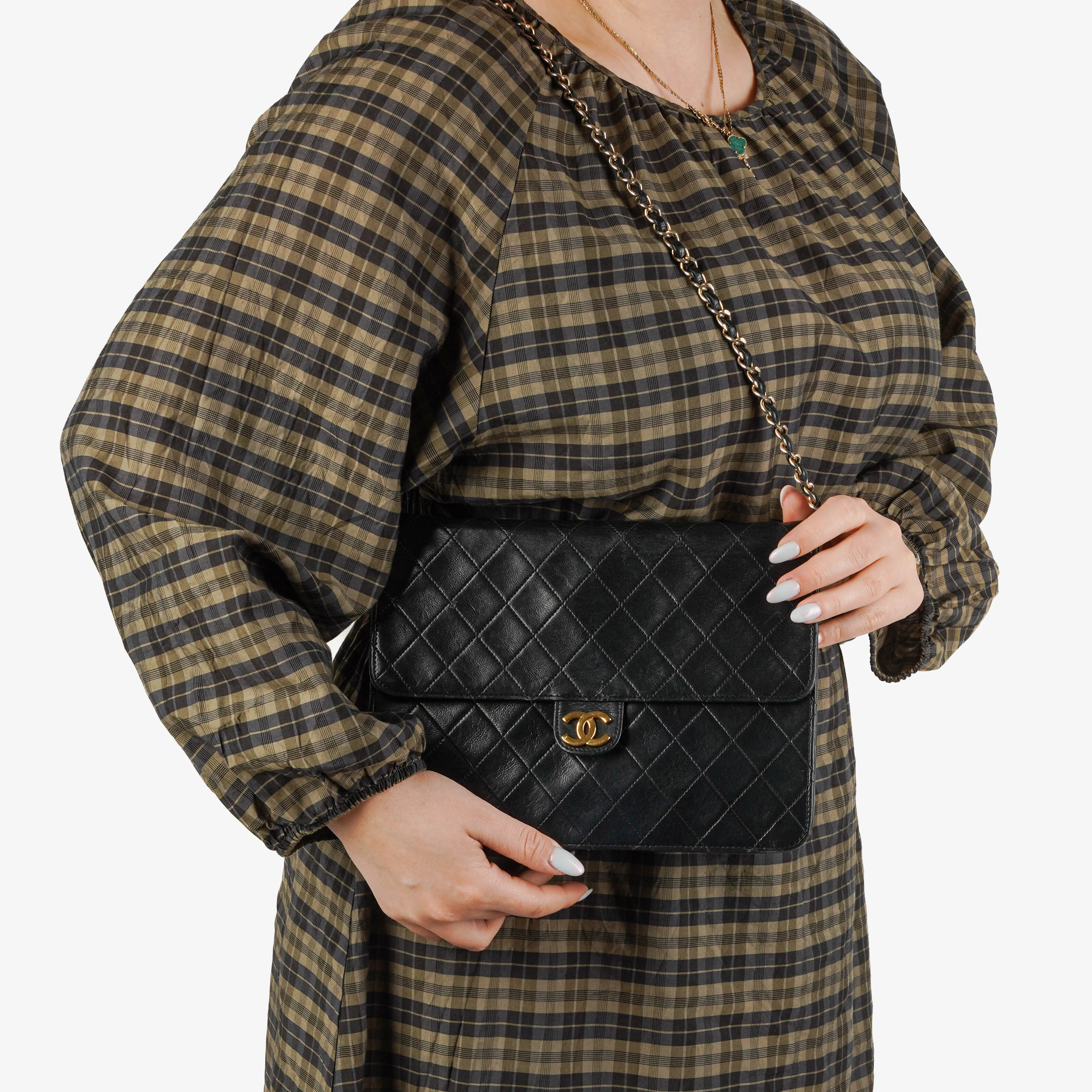 Chanel Classic Single Flap Bag Quilted Lambskin With 24K Gold-Plated Hardware