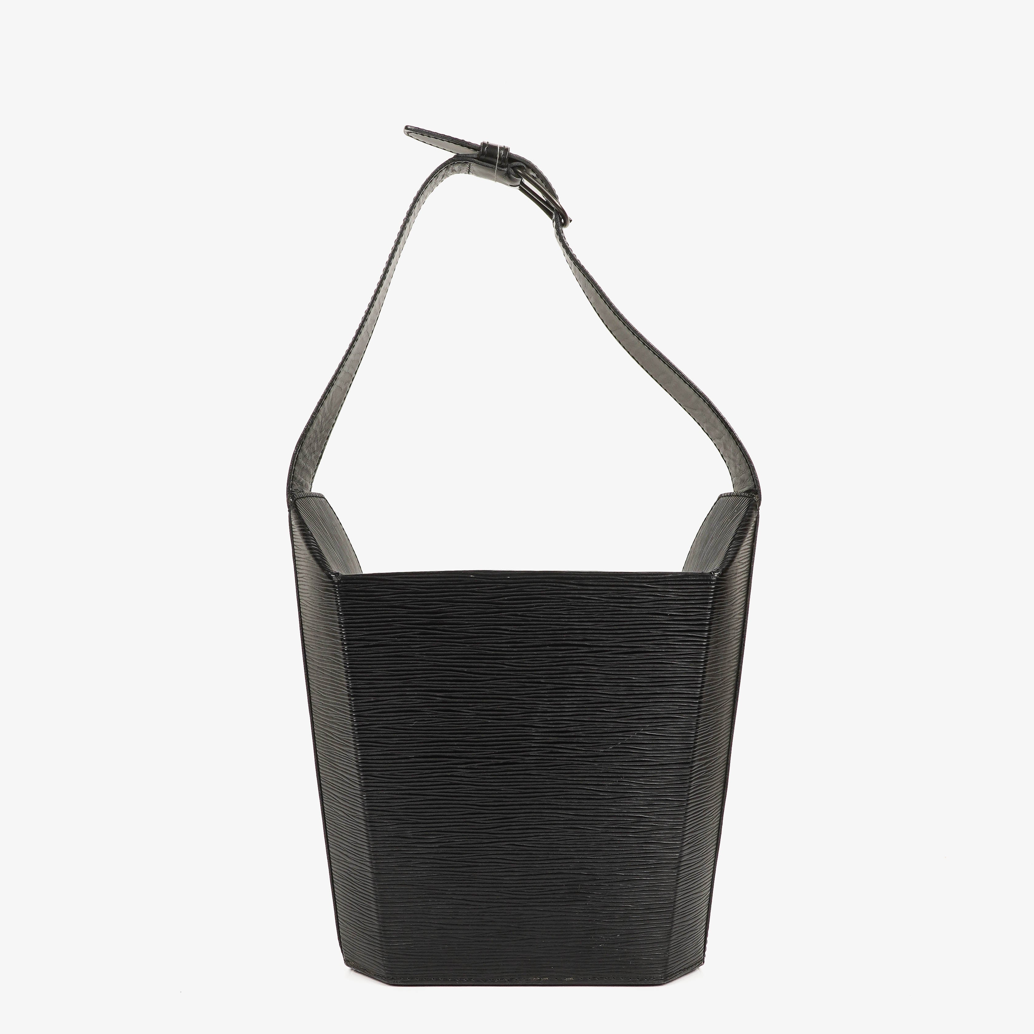 Louis Vuitton Sac Seau Black EPI Leather Bag