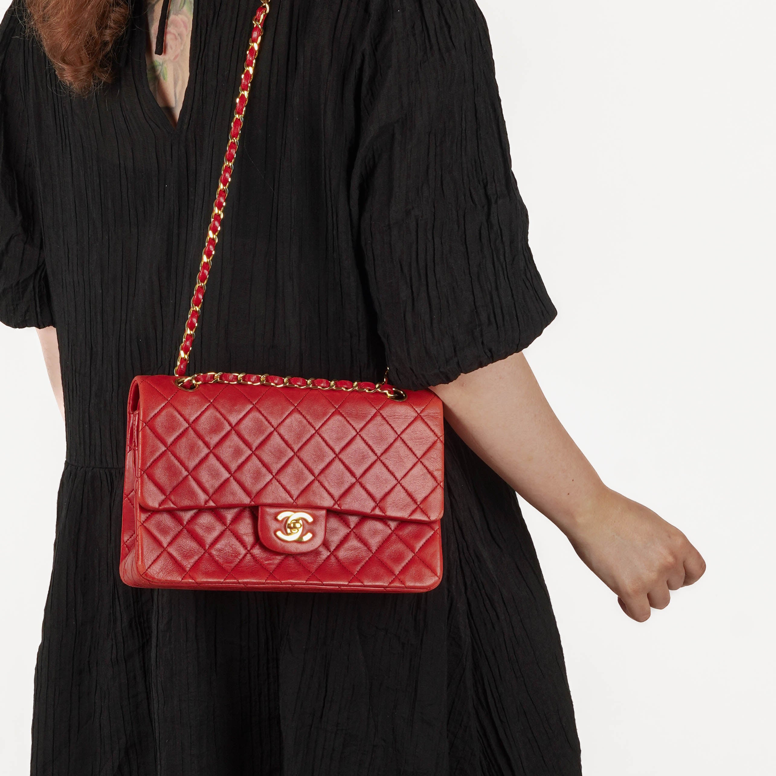 Chanel Classic Double Flap Bag Quilted Lambskin With 24K Gold-Plated Hardware