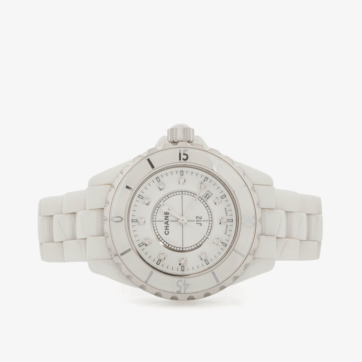 Chanel J12 Stainless Steel White Ceramic 38mm Quartz Watch