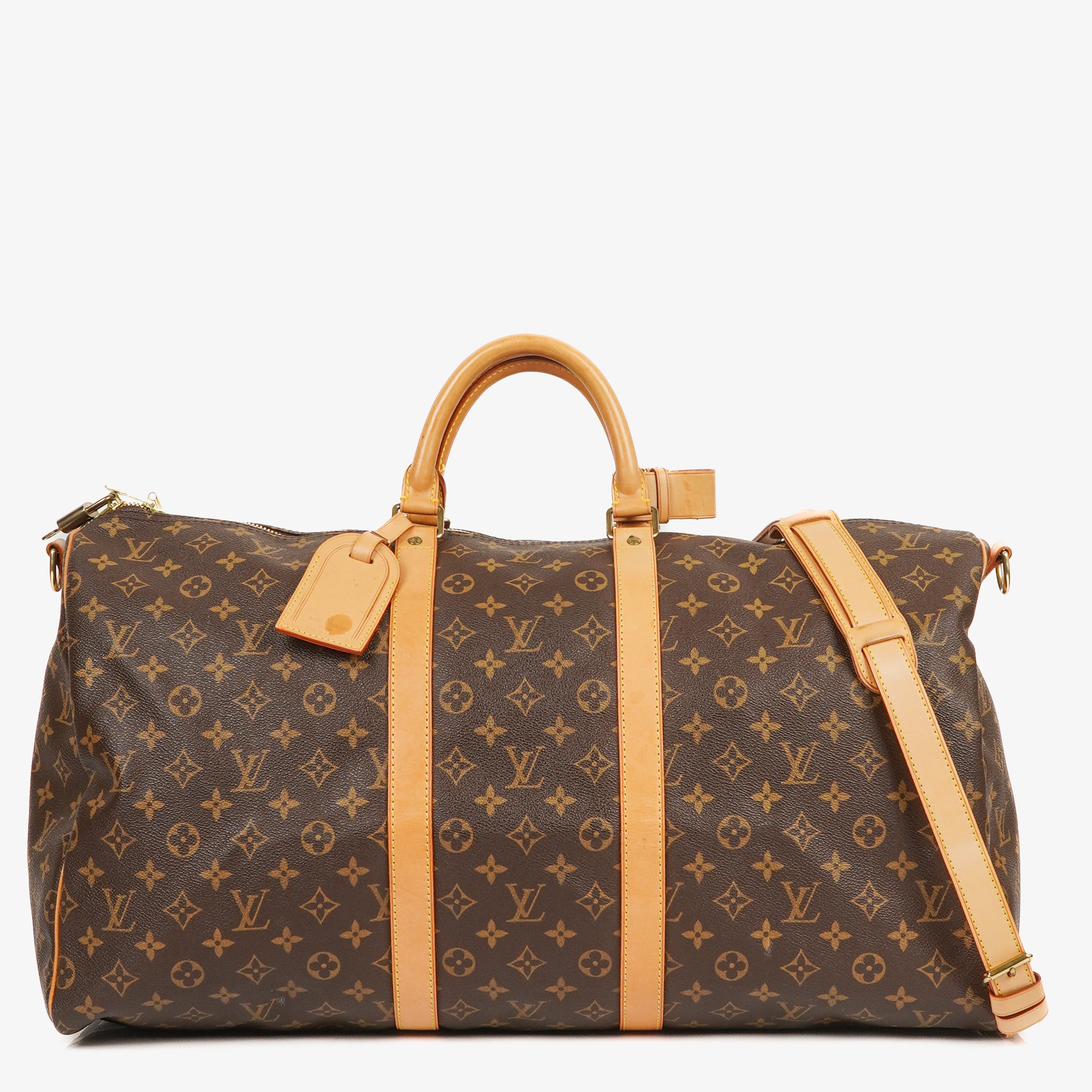 Louis Vuitton Keepall 55 Bandoulière Monogram Canvas Travel Bag