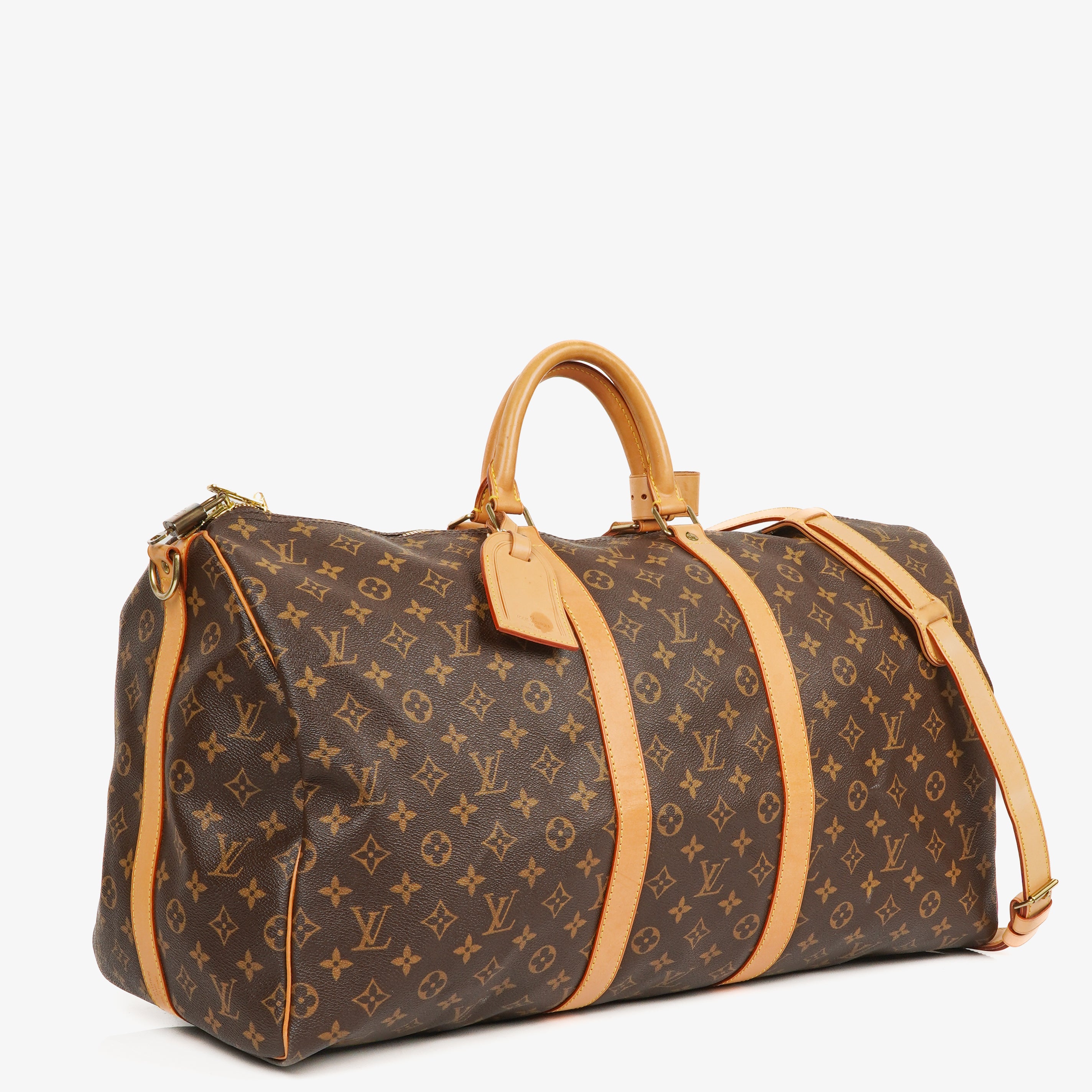 Louis Vuitton Keepall 55 Bandoulière Monogram Canvas Travel Bag