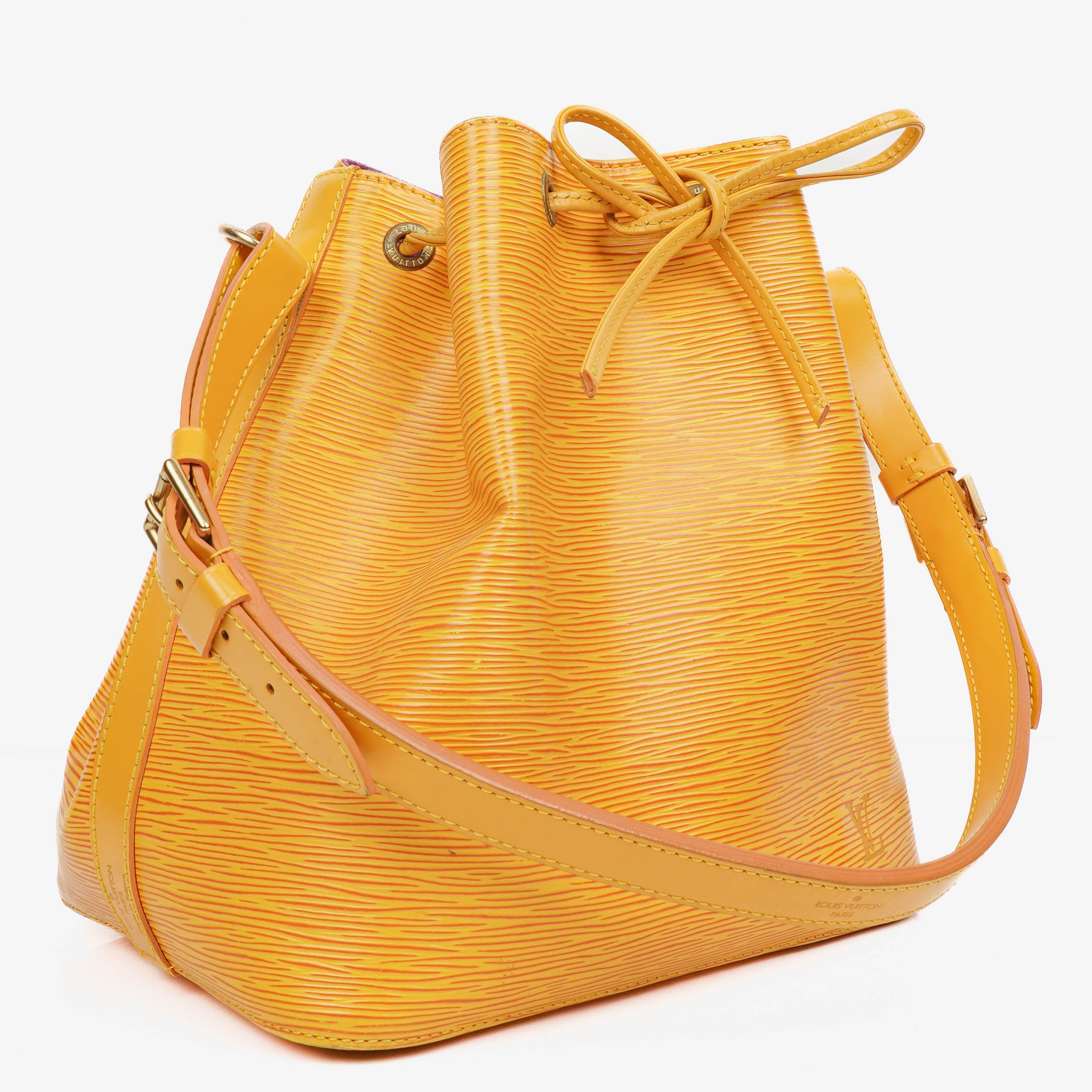 Louis Vuitton Petit Noe Yellow EPI Leather Shoulder Bag