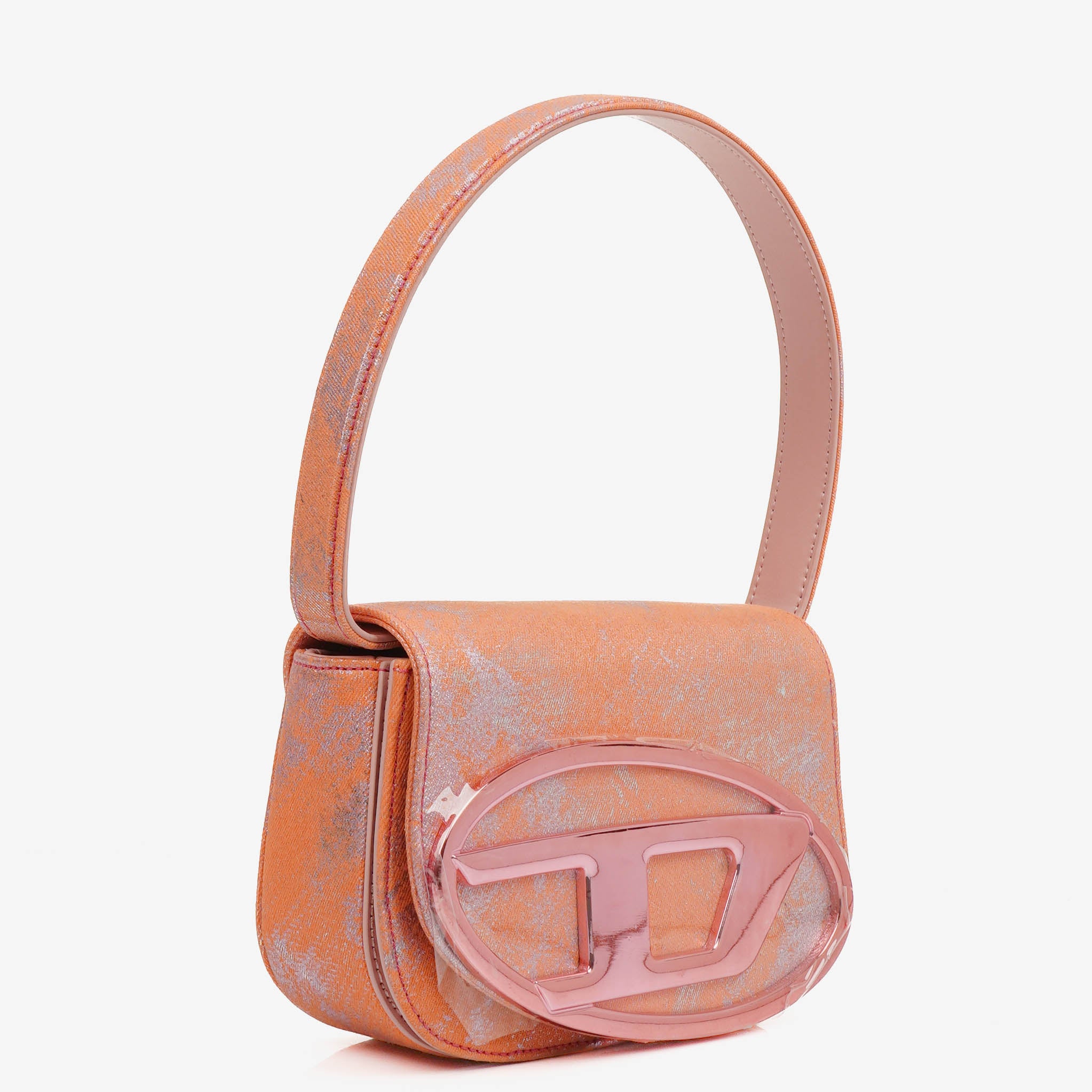 Diesel 1DR Orange With Pink Metallic-Finish Handbag