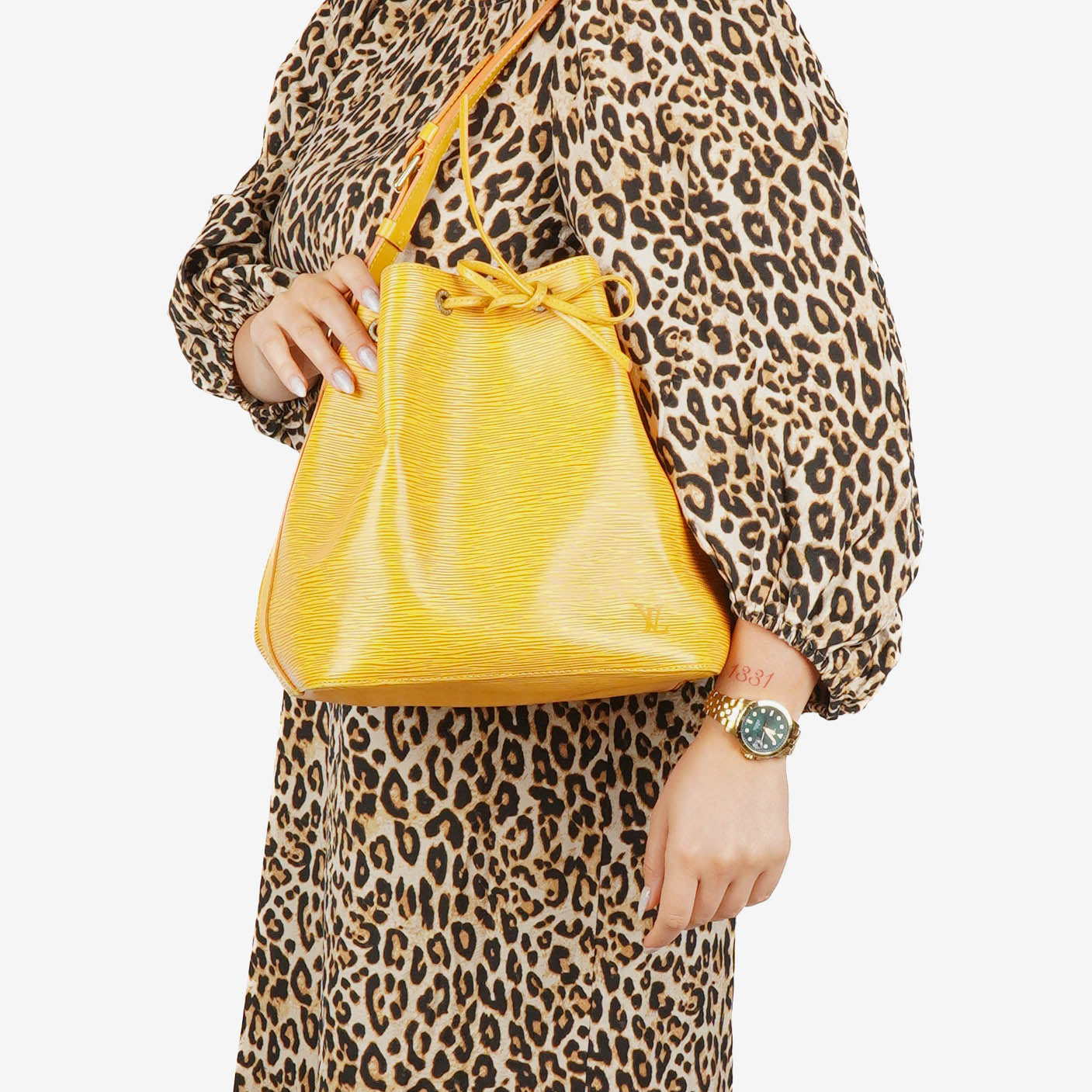 Louis Vuitton Petit Noe Yellow EPI Leather Shoulder Bag