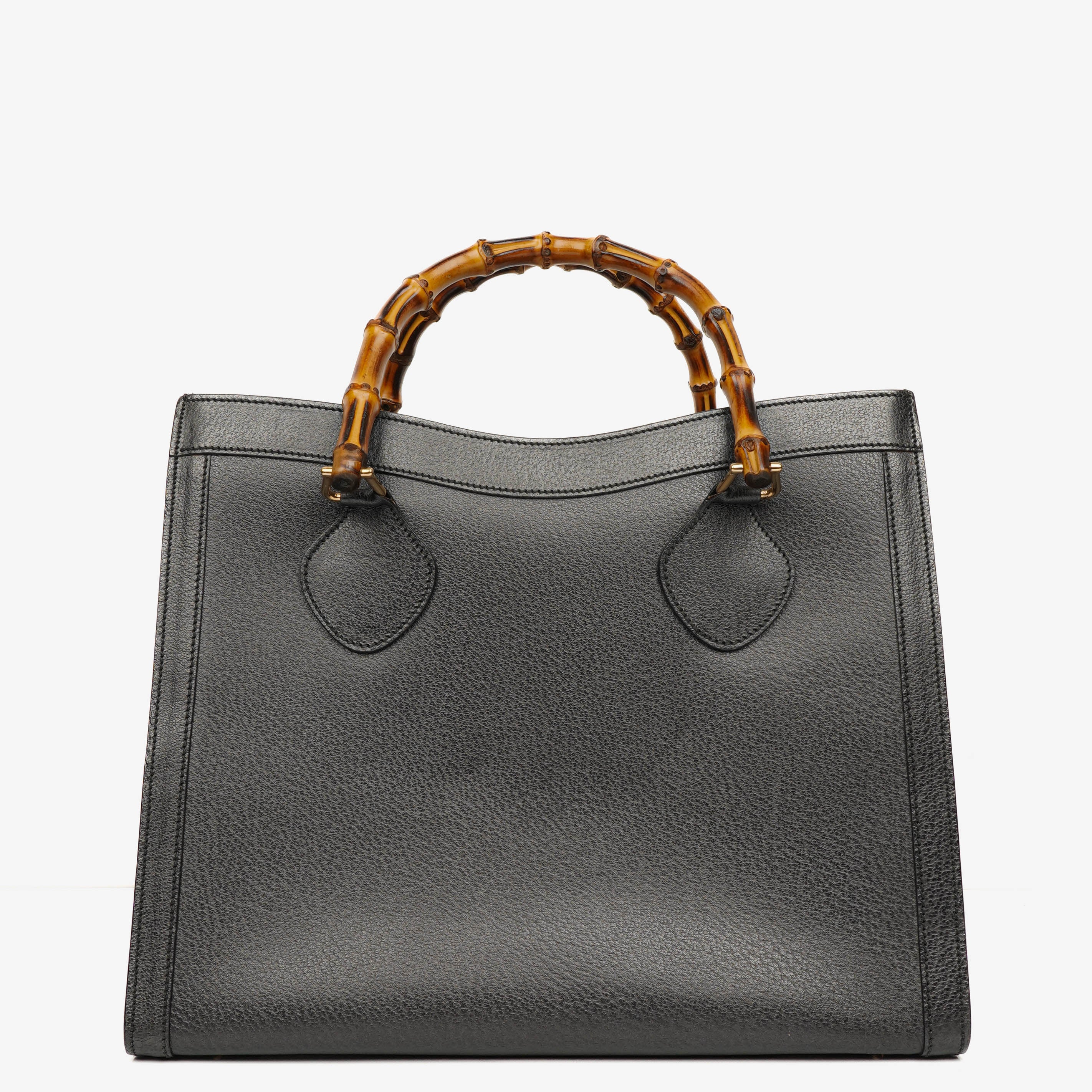 Gucci Vintage Diana Leather Bamboo Tote