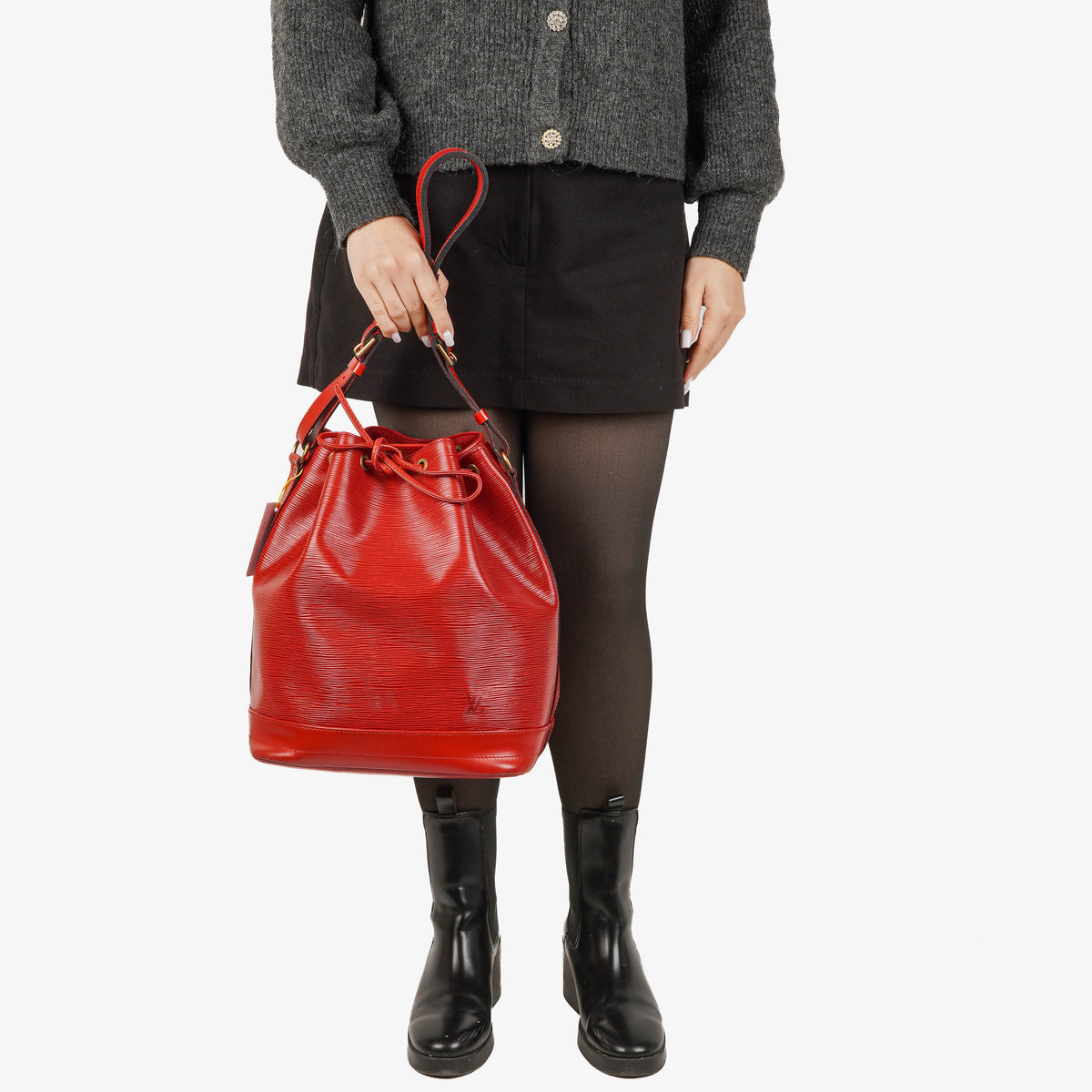 Louis Vuitton Noe Grande Red EPI Leather Shoulder Bag