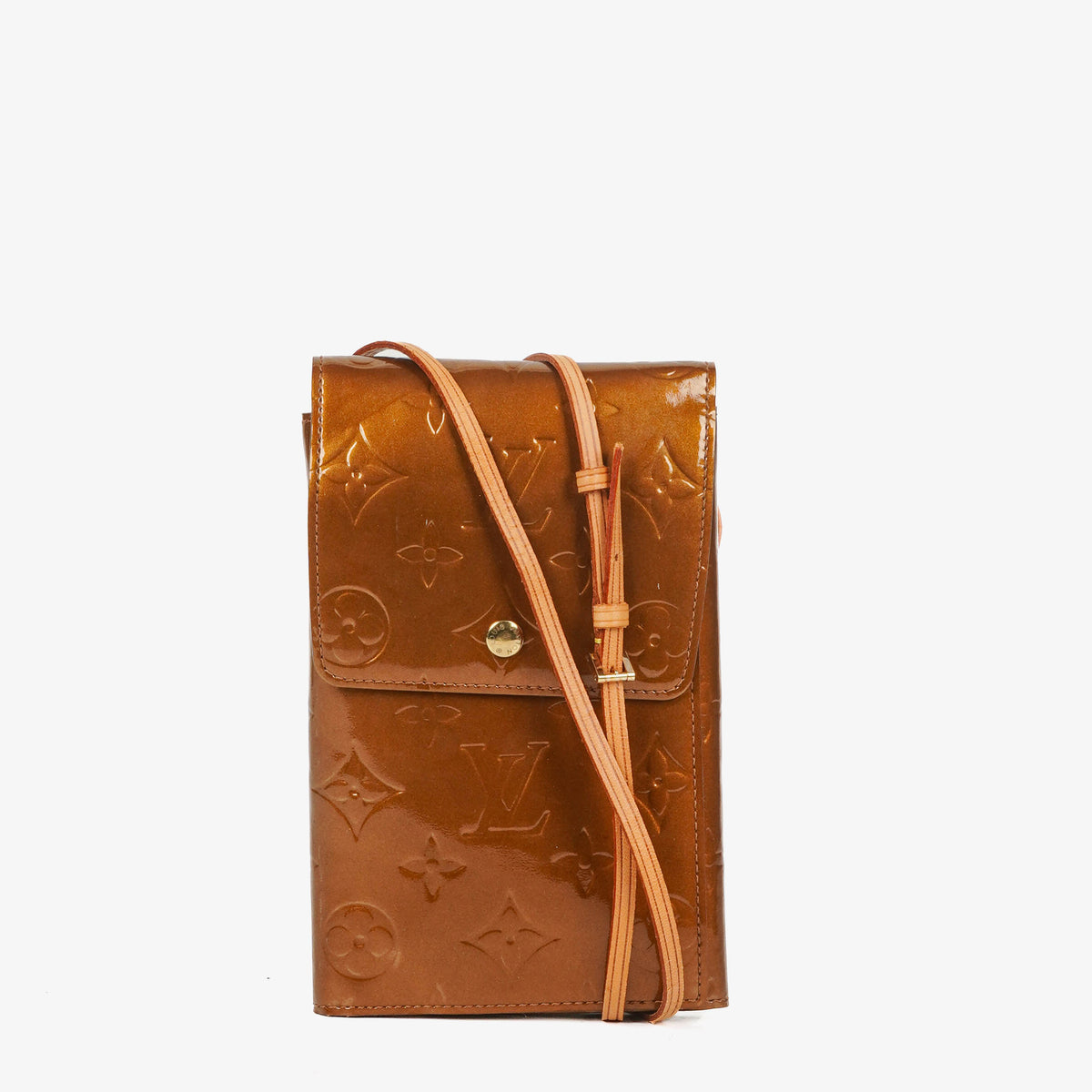 Louis Vuitton Greene Cigarette Case Vernis Shoulder Bag