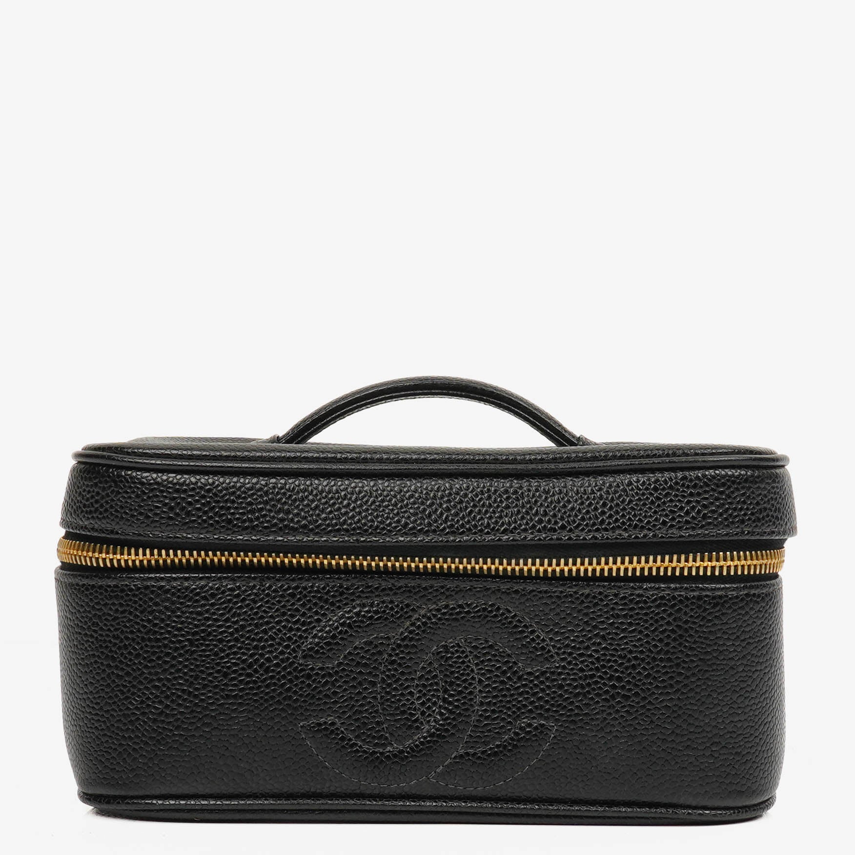 Chanel Black Caviar Leather Vanity Case