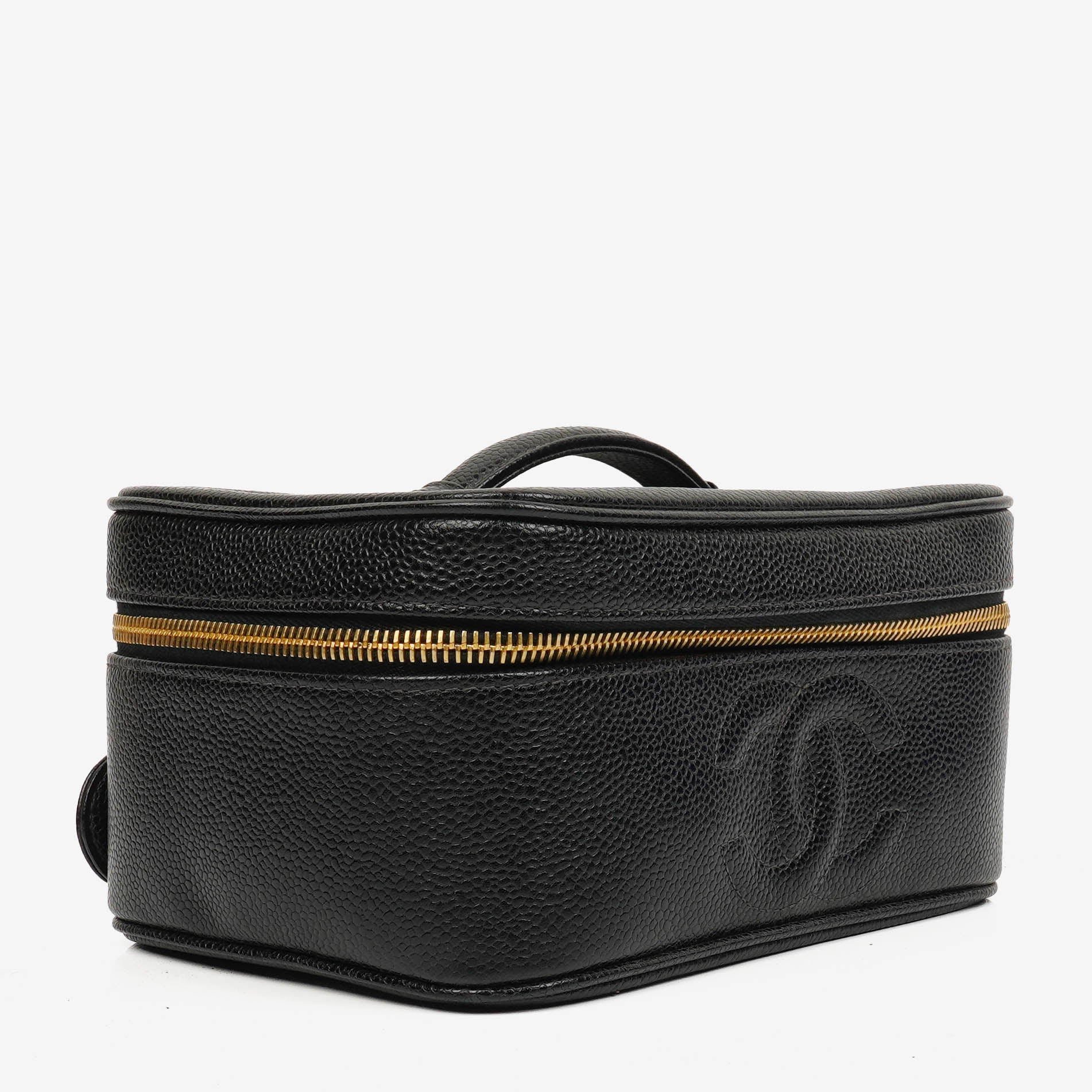 Chanel Black Caviar Leather Vanity Case