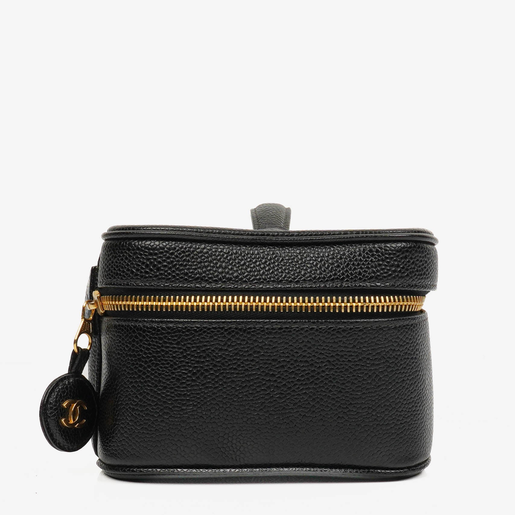 Chanel Black Caviar Leather Vanity Case