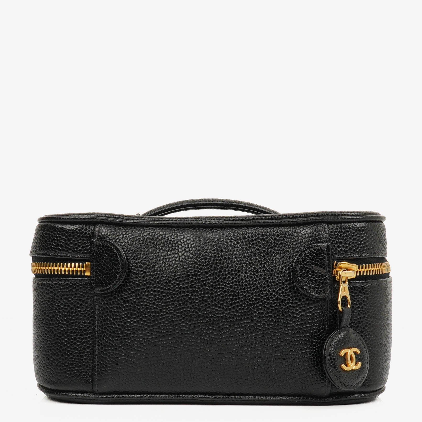 Chanel Black Caviar Leather Vanity Case