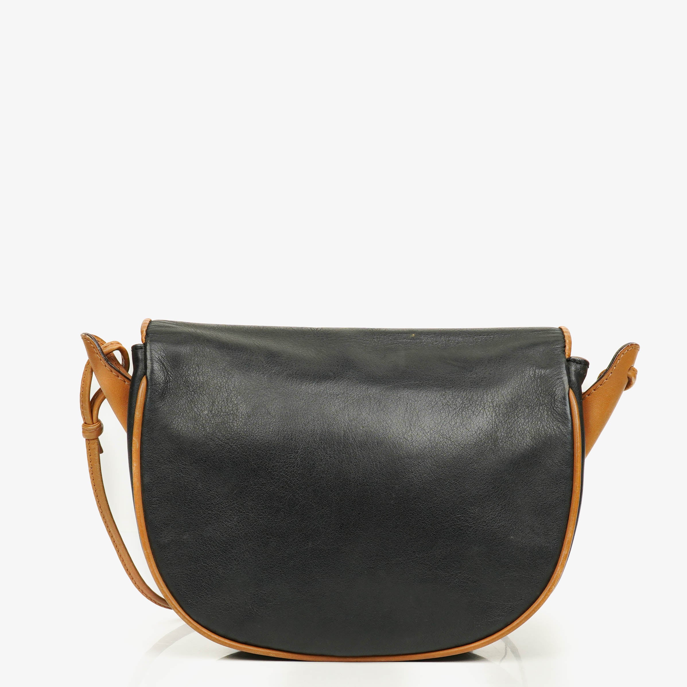 Celine Vintage Black Triomphe Crossbody Bag