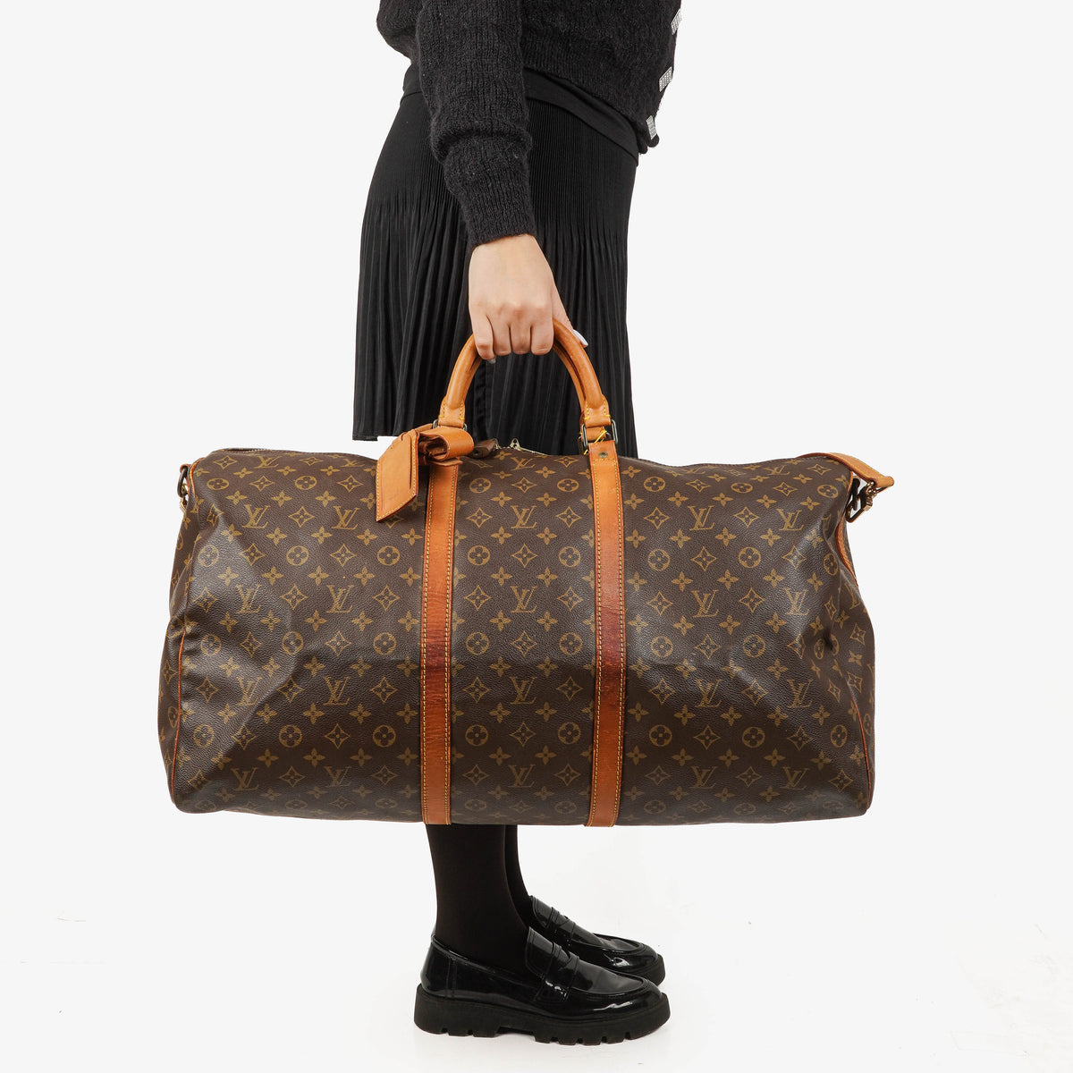 Louis Vuitton Keepall 60 Bandoulière Monogram Canvas Travel Bag