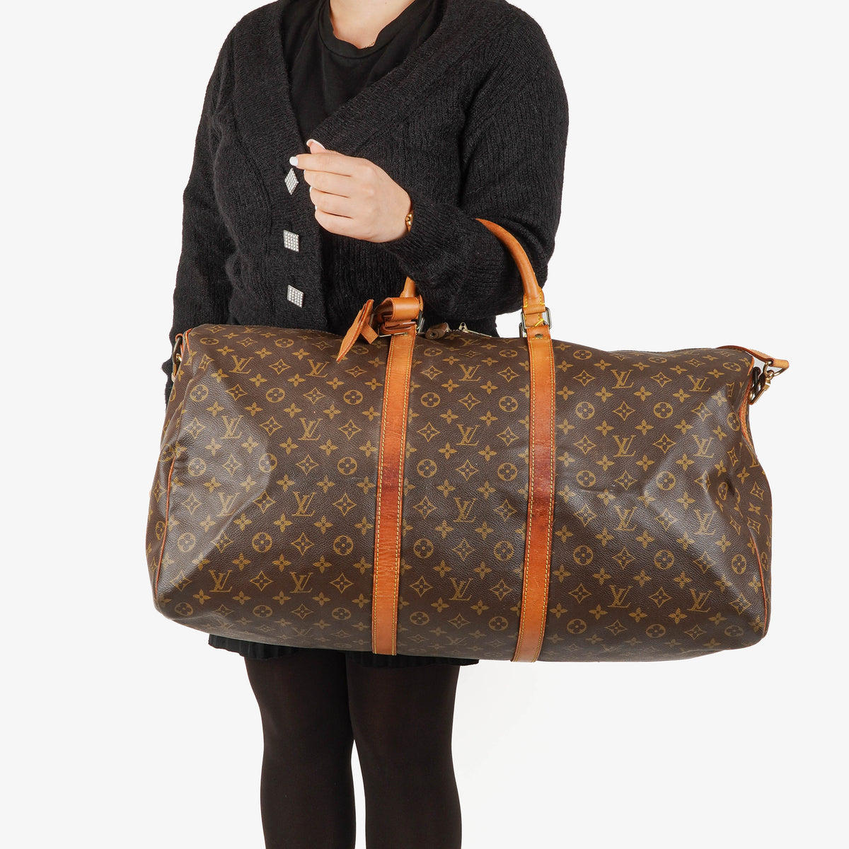 Louis Vuitton Keepall 60 Bandoulière Monogram Canvas Travel Bag