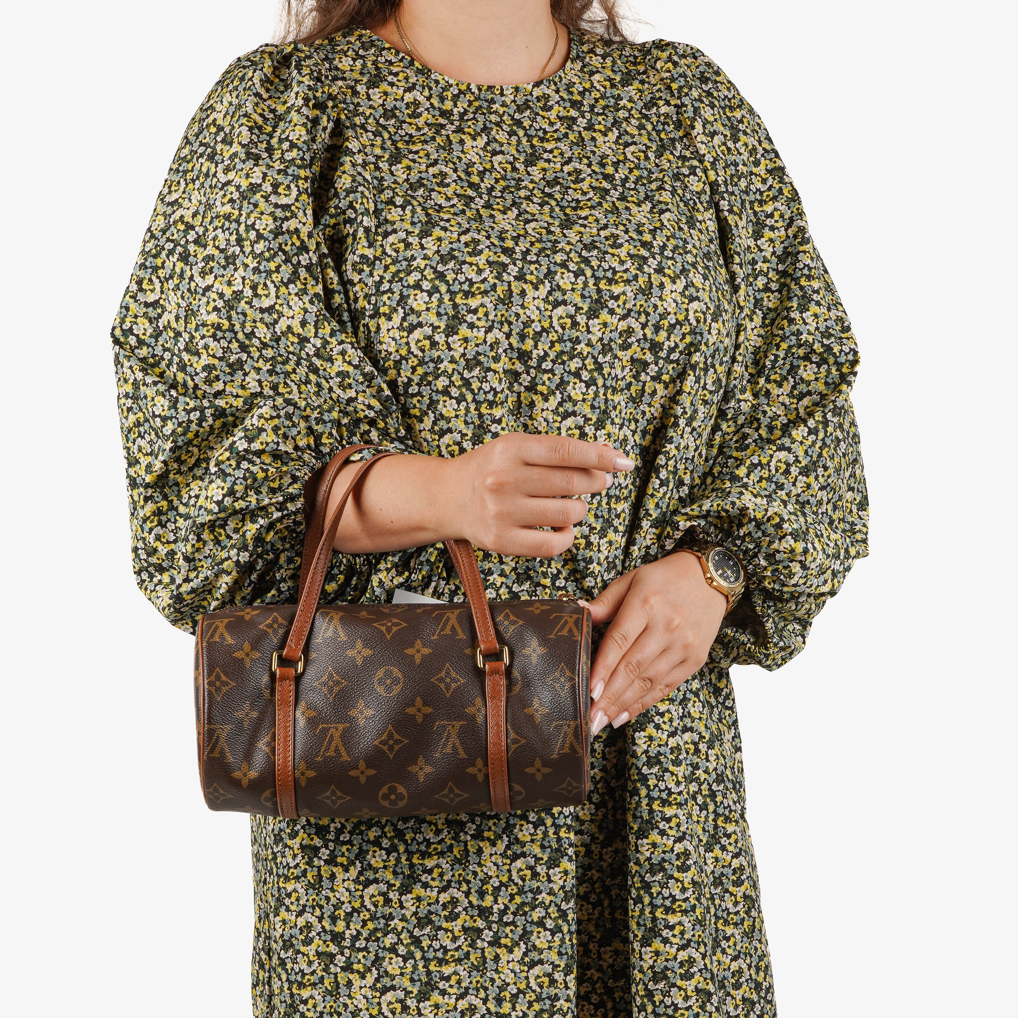 Louis Vuitton Papillon 25 Vintage Monogram Canvas Handbag