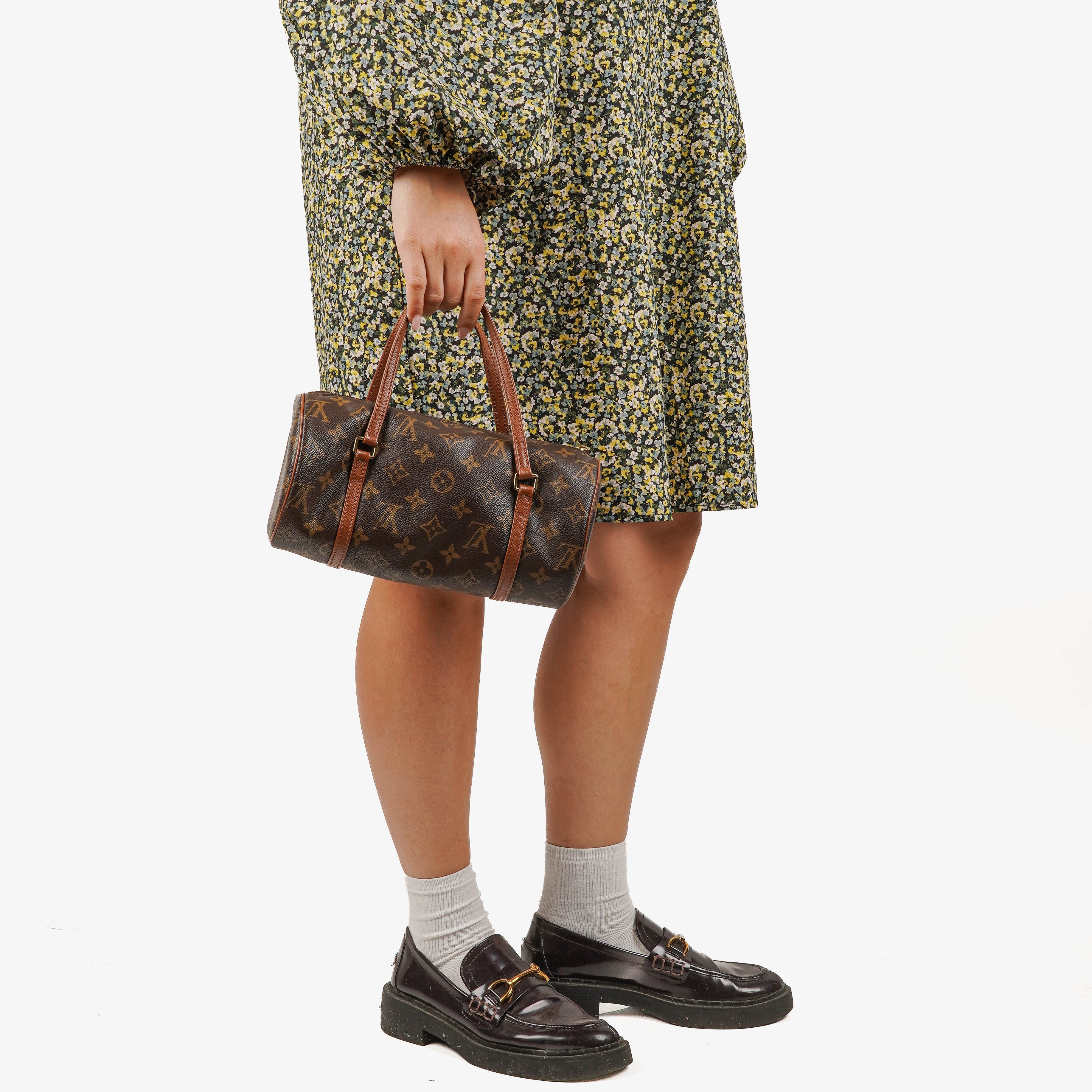 Louis Vuitton Papillon 25 Vintage Monogram Canvas Handbag