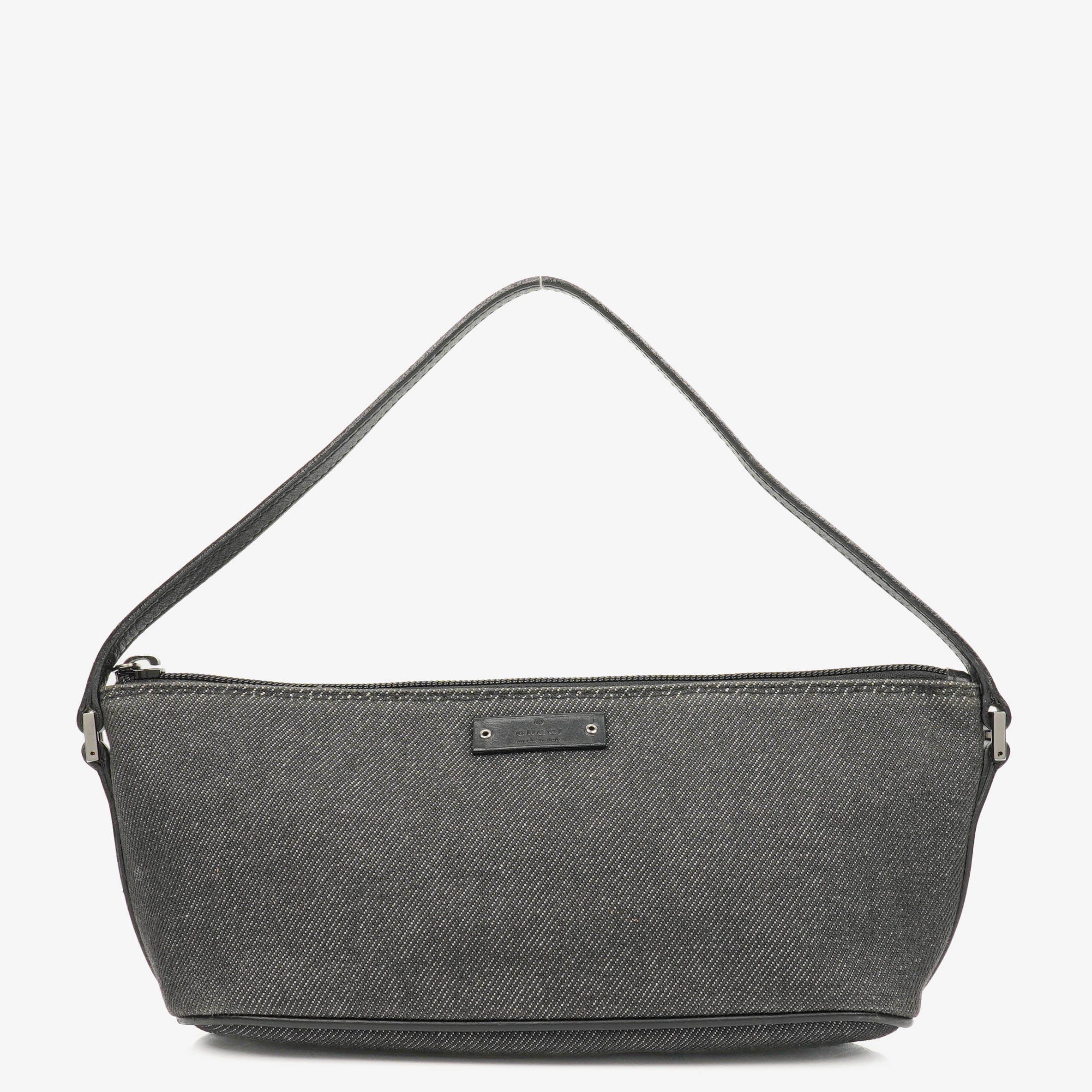 Gucci Black/Grey Baguette Pochette Boat Bag