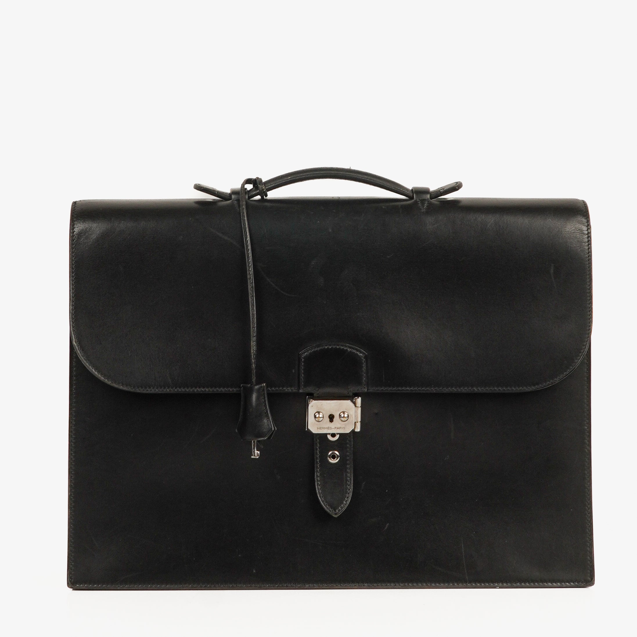 Hermès Sac à Dépêches 41 Black Leather Briefcase