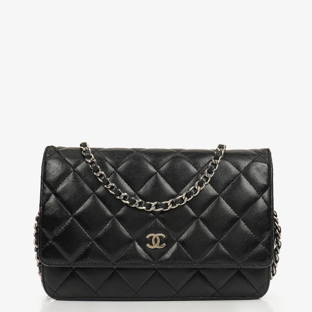 Chanel Black Leather Wallet on Chain WOC