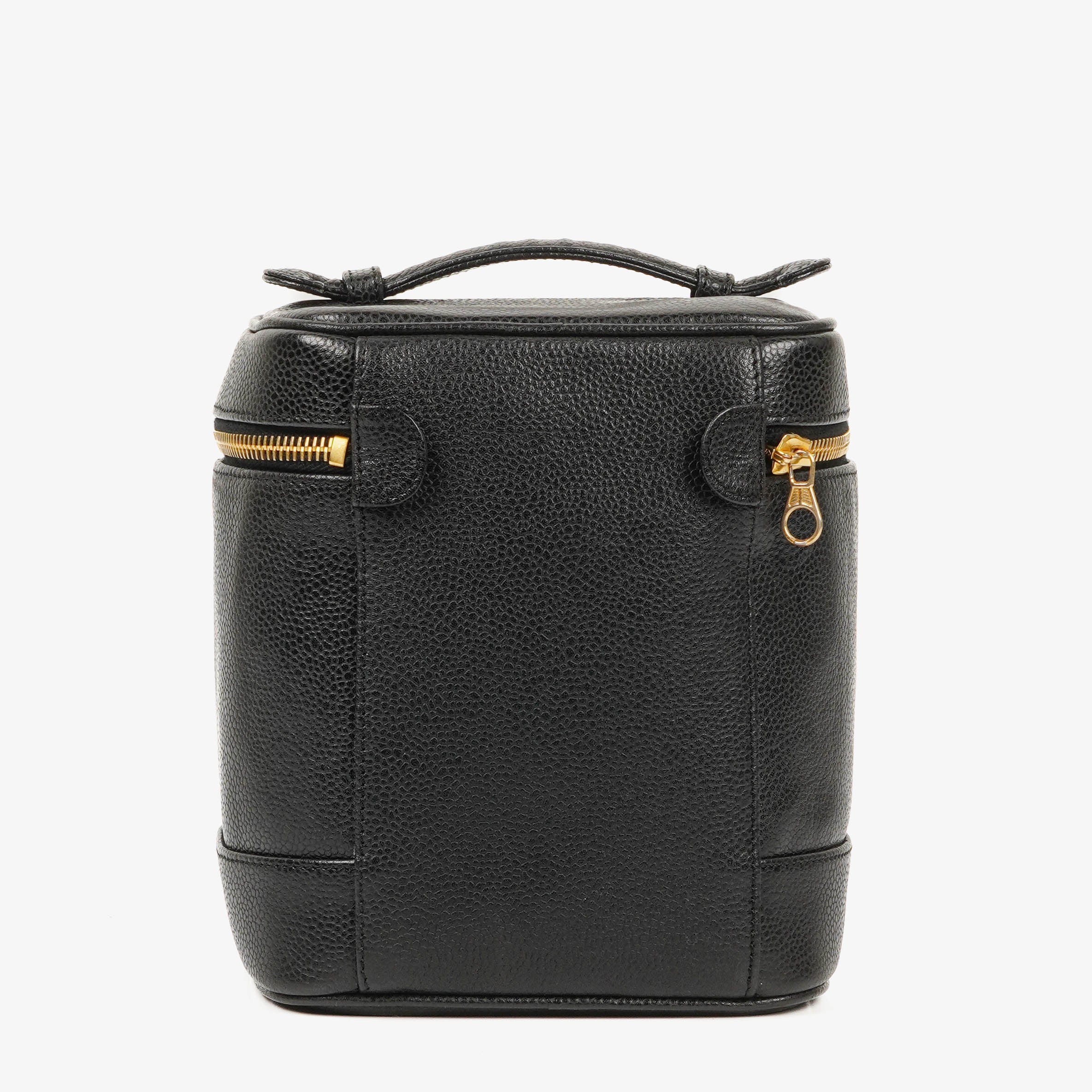 Chanel Black Leather Vanity Case