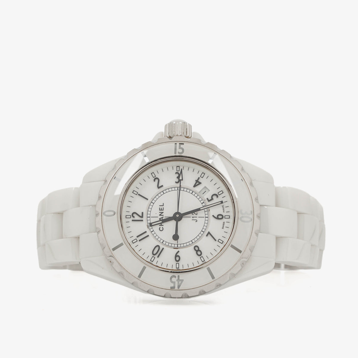 Chanel J12 Stainless Steel White Ceramic 38mm Quartz Watch