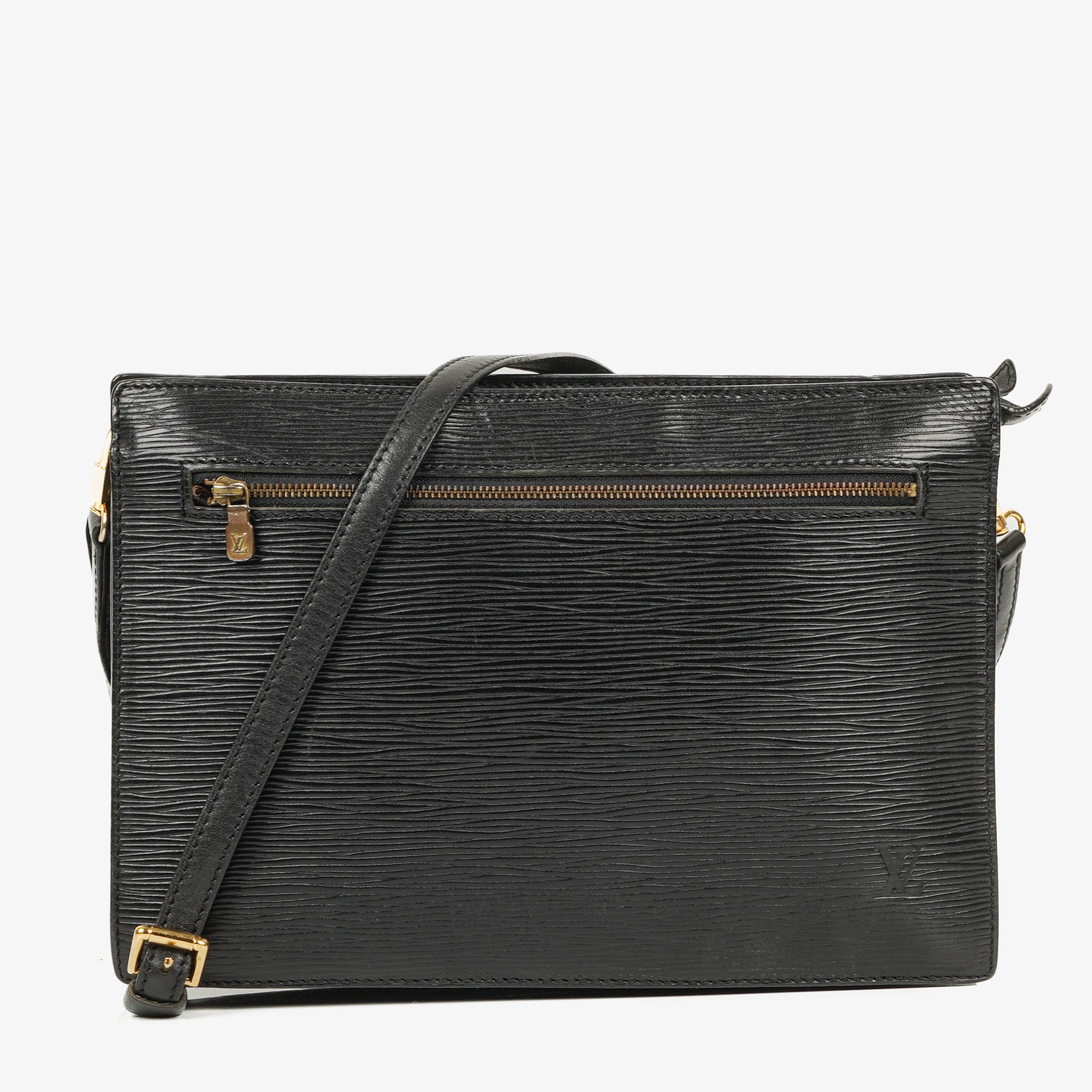 Louis Vuitton Monogramm Enghien Schwarze EPI Leder Schultertasche