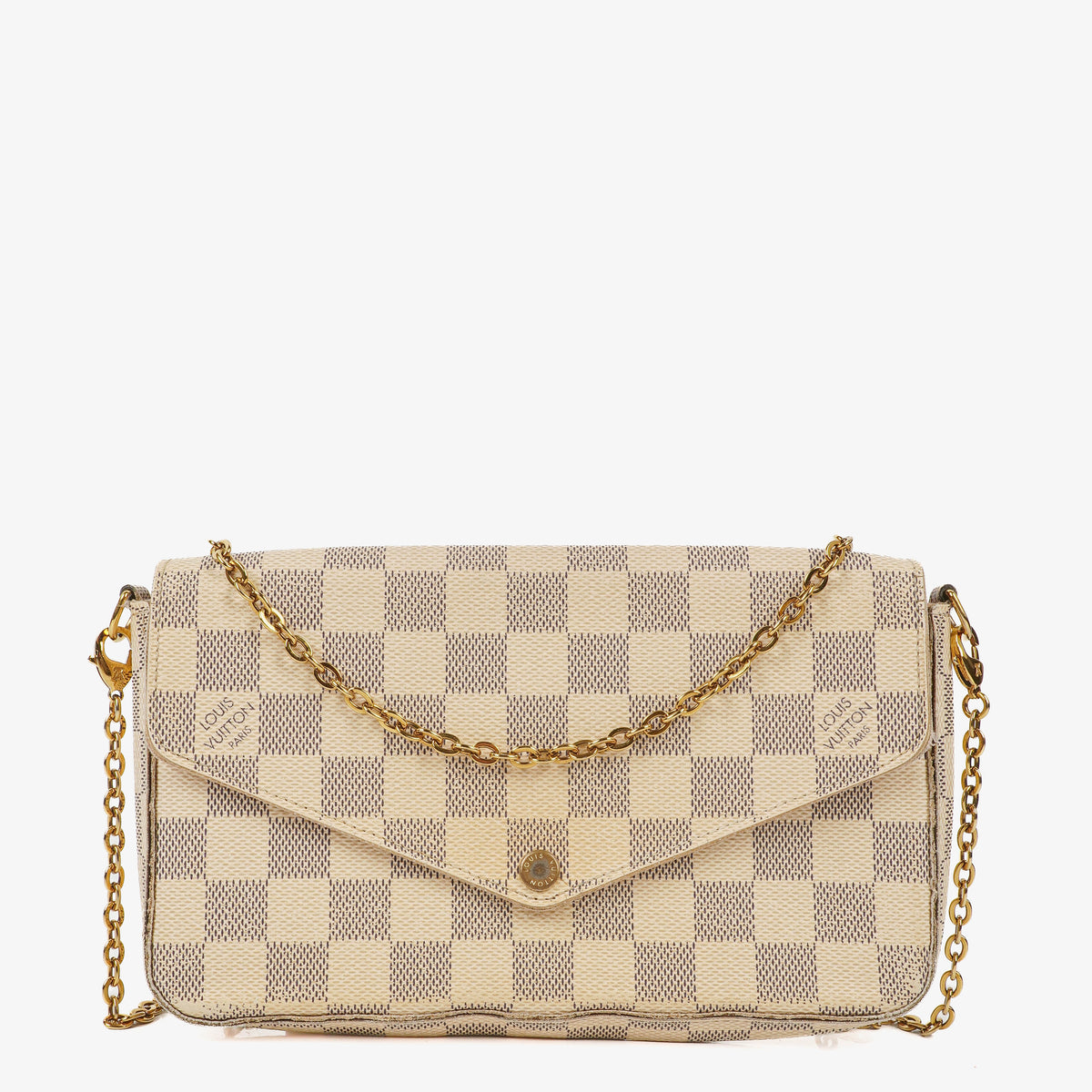 Louis Vuitton Felicie Pochette Damier Azur Canvas Bag