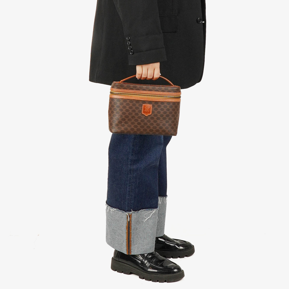 Celine Brown Macadam Vanity Handbag