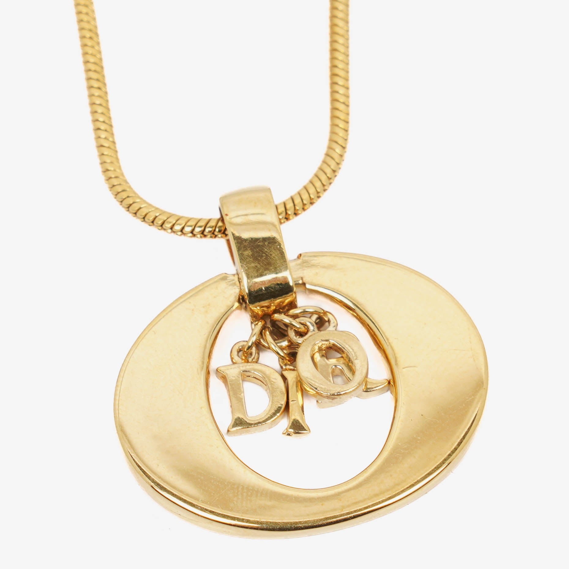 Christian Dior Dior Letters Metal Necklace