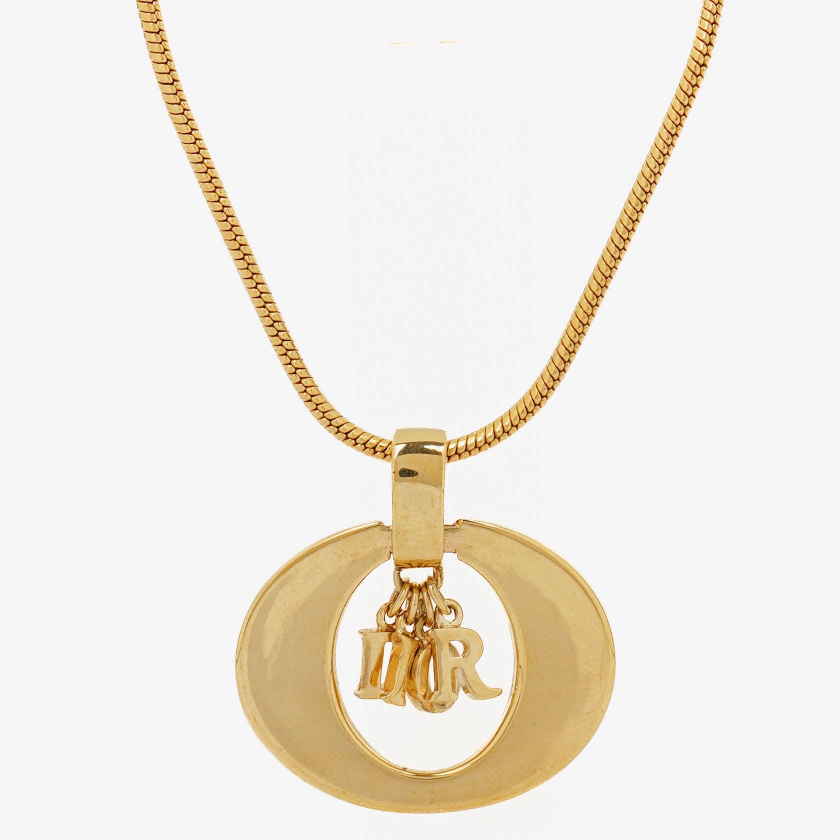 Christian Dior Dior Letters Metal Necklace