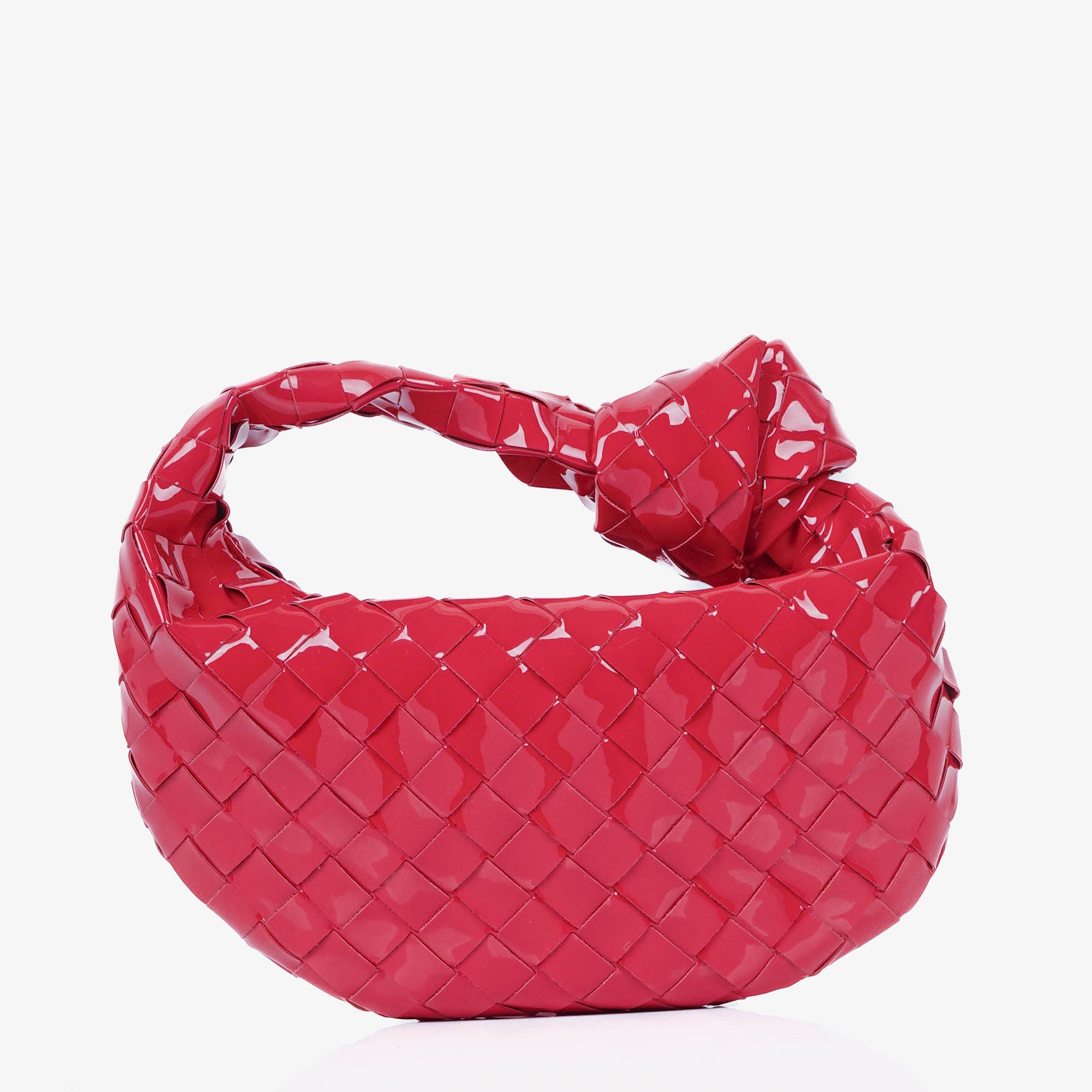 Bottega Veneta Mini Jodie Rosa Lackleder Tasche