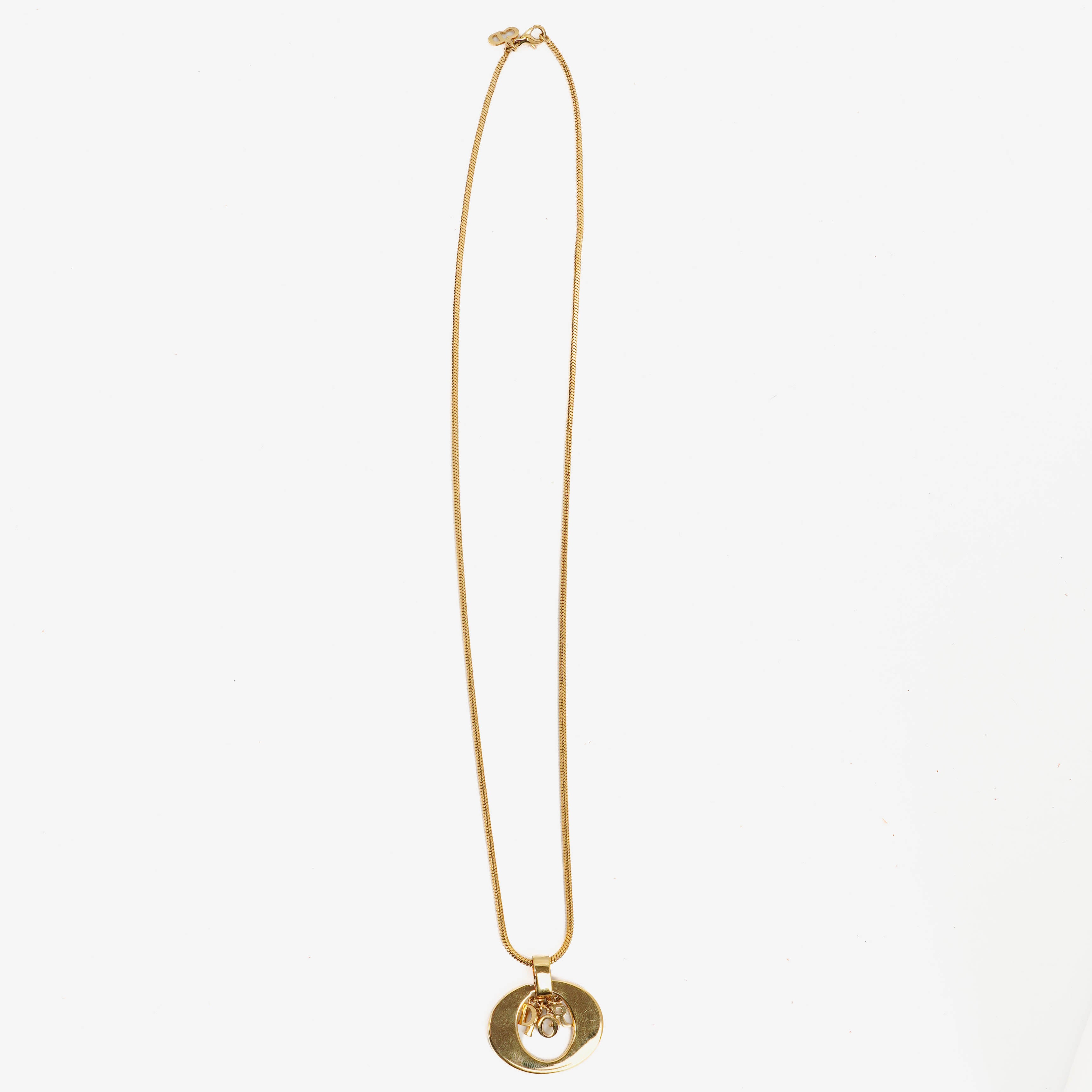 Christian Dior Dior Letters Metal Necklace
