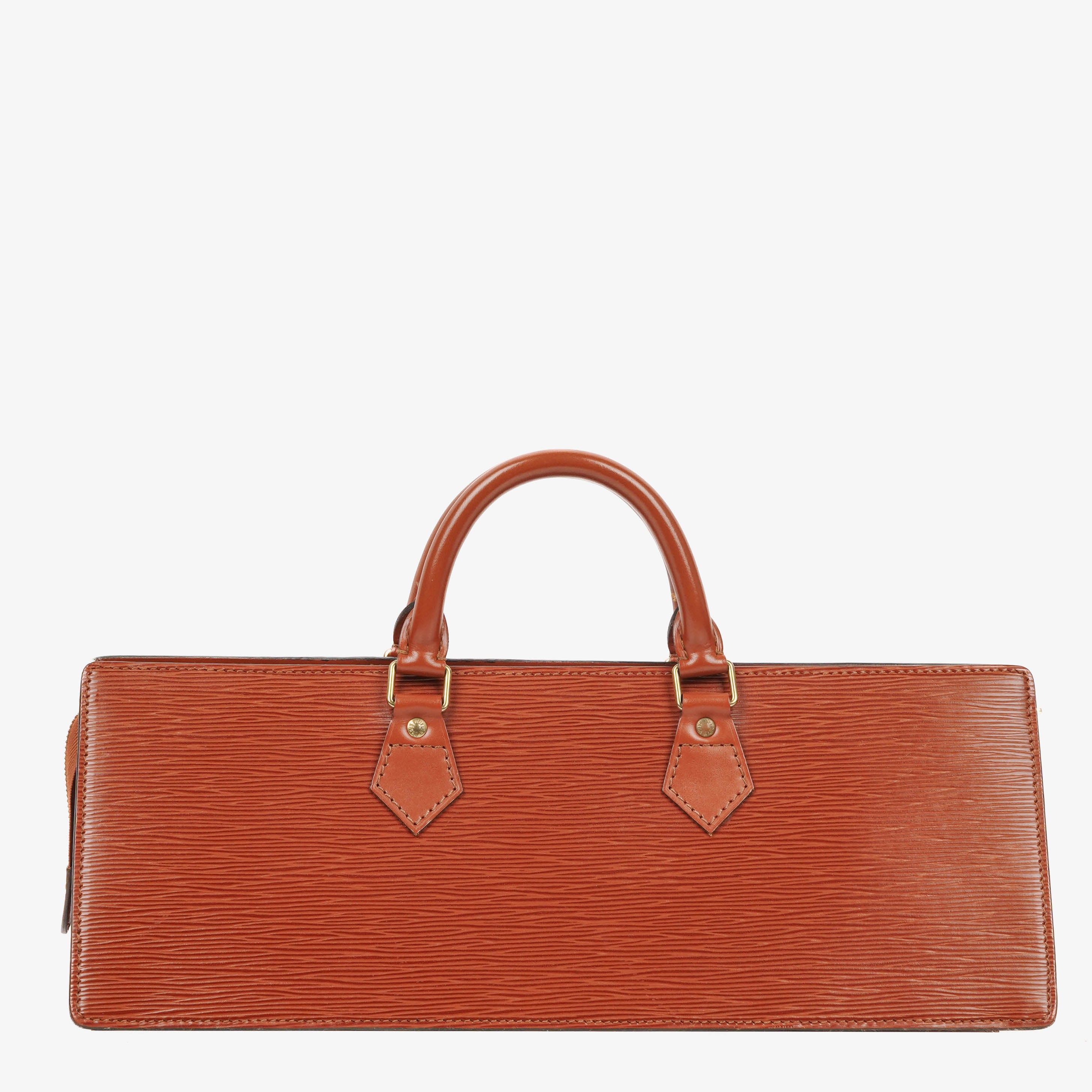 Louis Vuitton Sac Triangle Brown EPI Leather Handbag