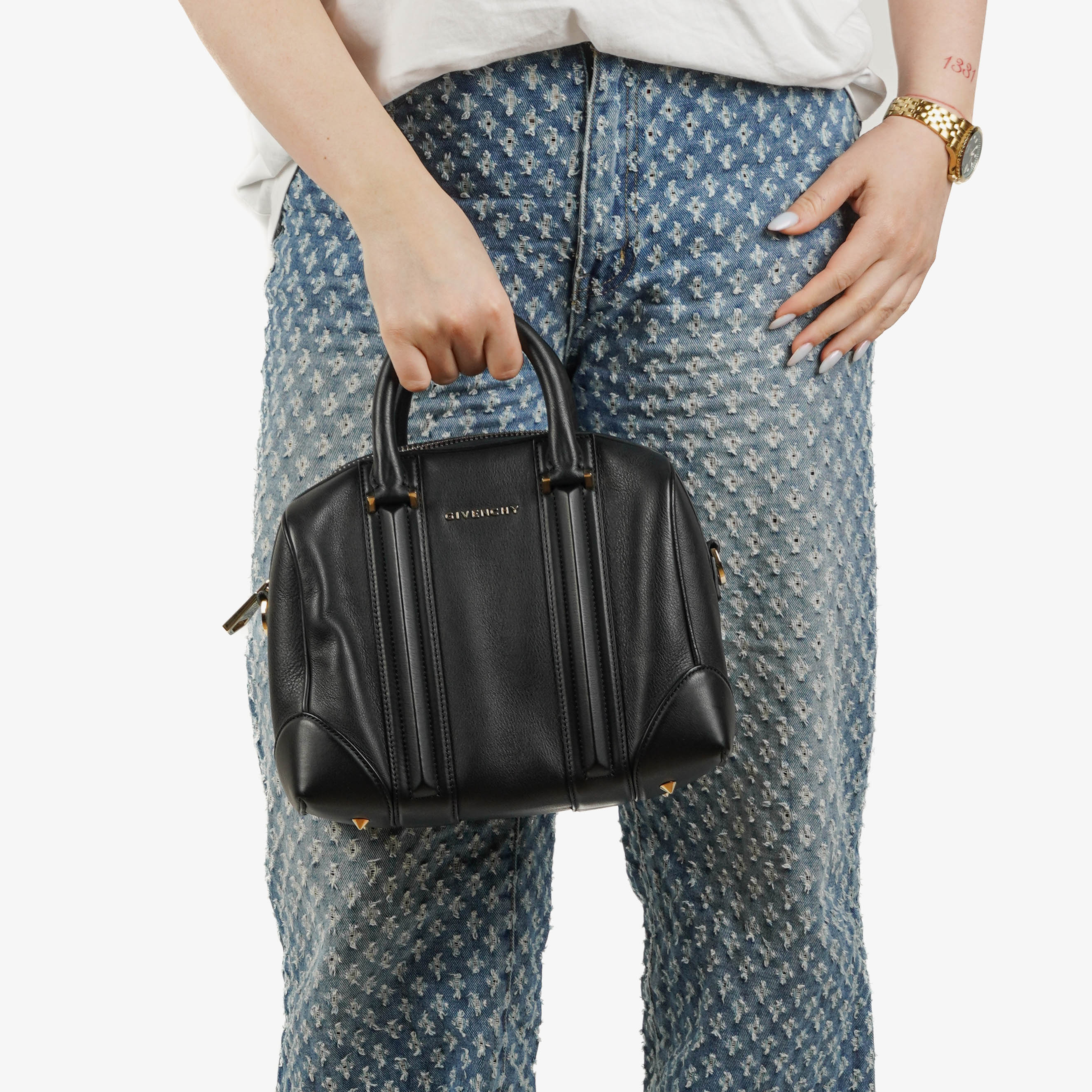 Givenchy Schwarze Leder Mini Lucrezia Tasche