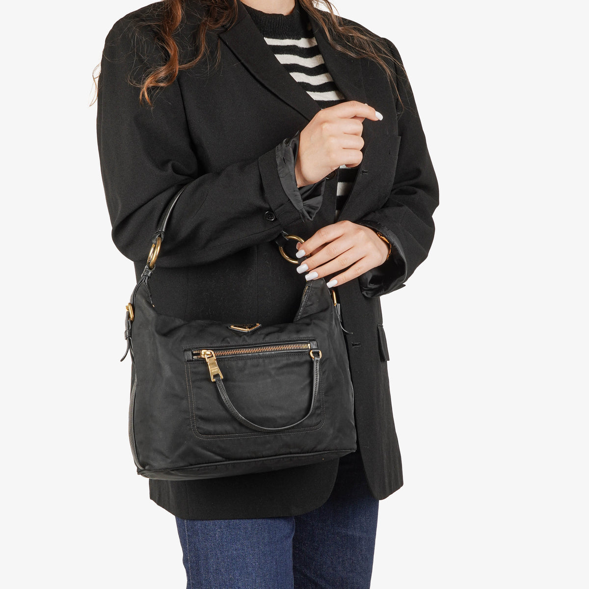 Prada Black Nylon Tote Bag