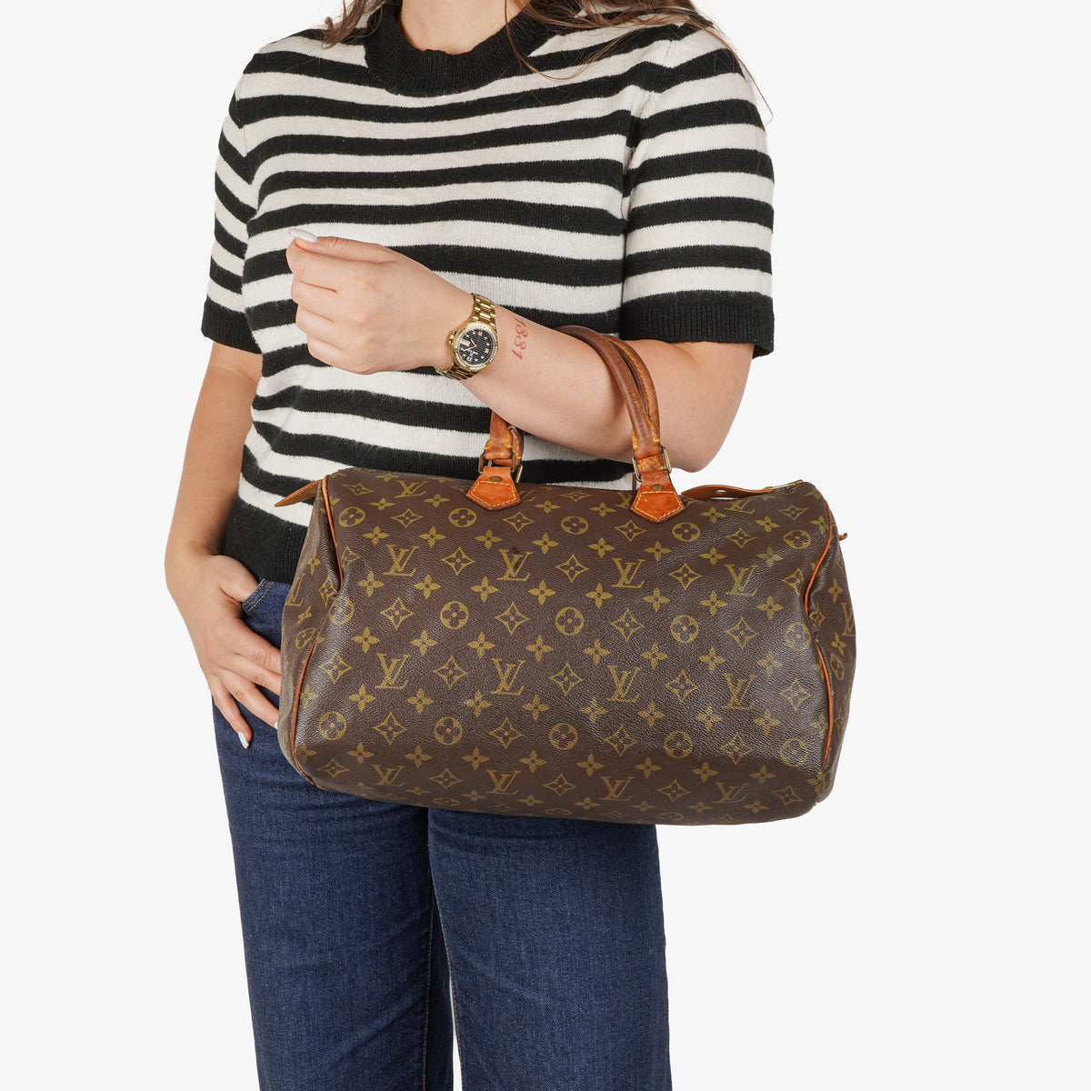 Louis Vuitton Speedy 35 Monogram Canvas Handbag