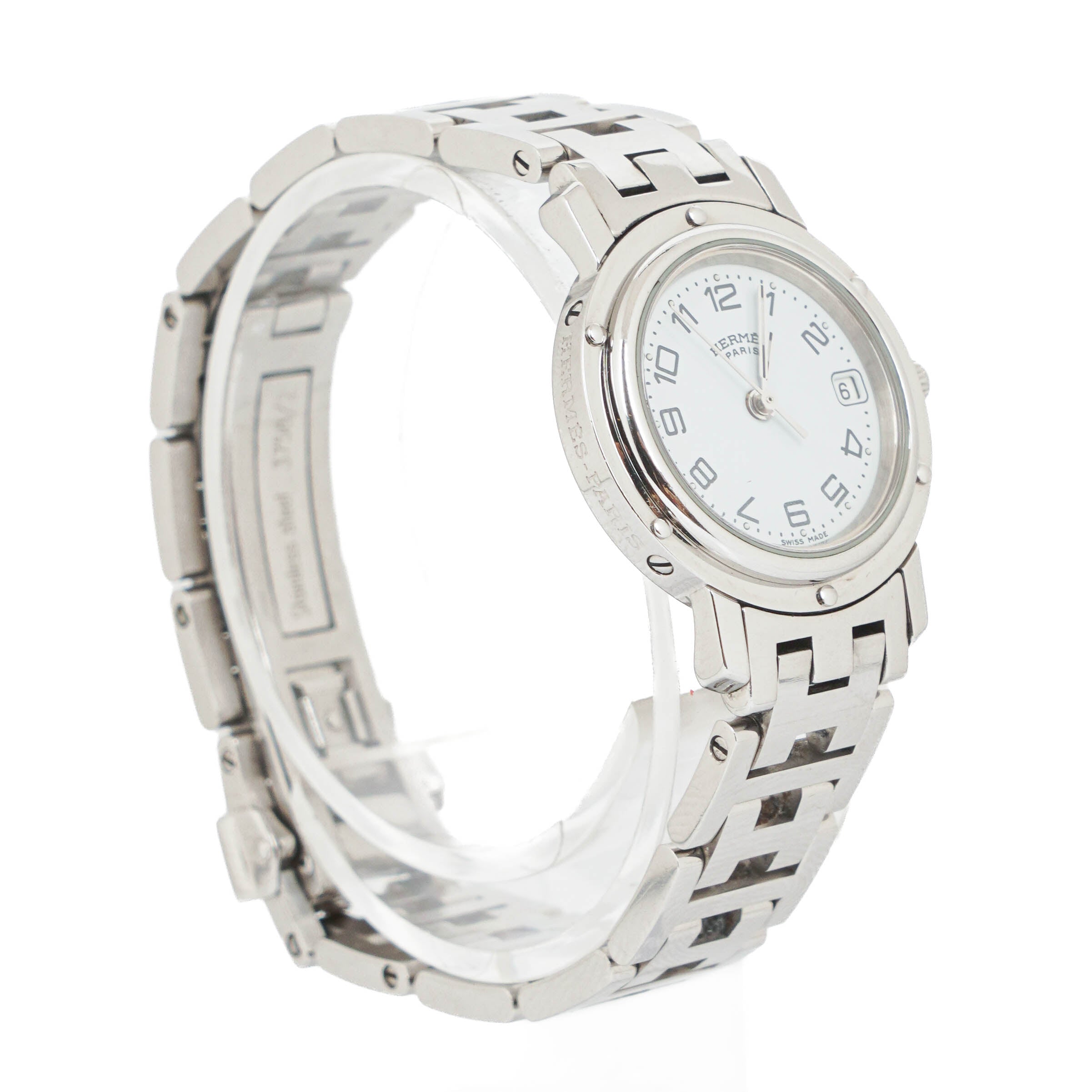 Hermes Clipper Quartz Watch Stainless Steel
