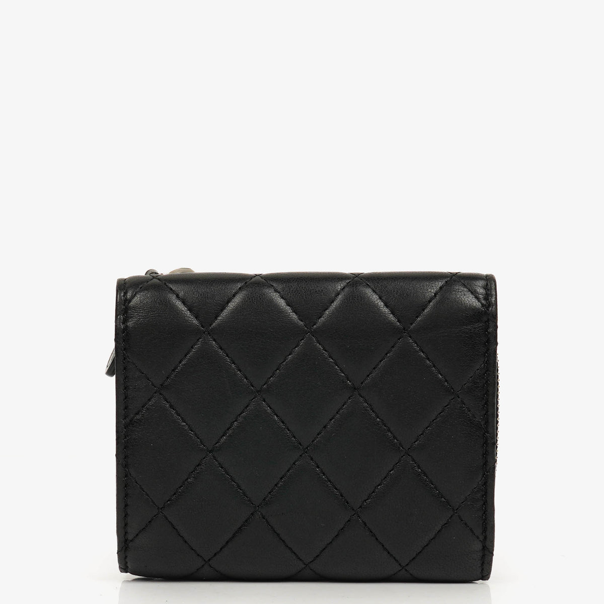 Chanel Black Lambskin Quilted Wallet