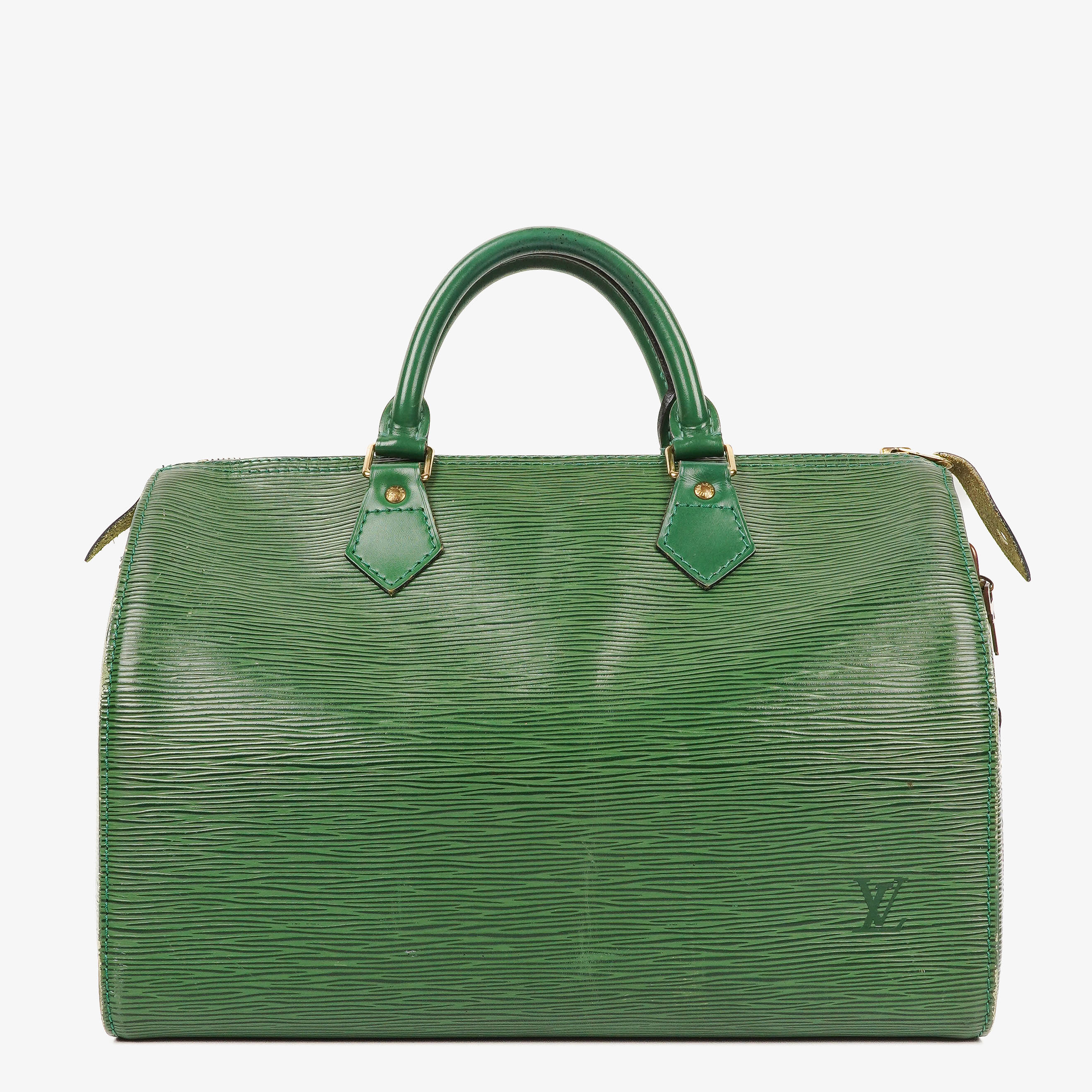 Louis Vuitton Speedy 30 Green EPI Leather Handbag