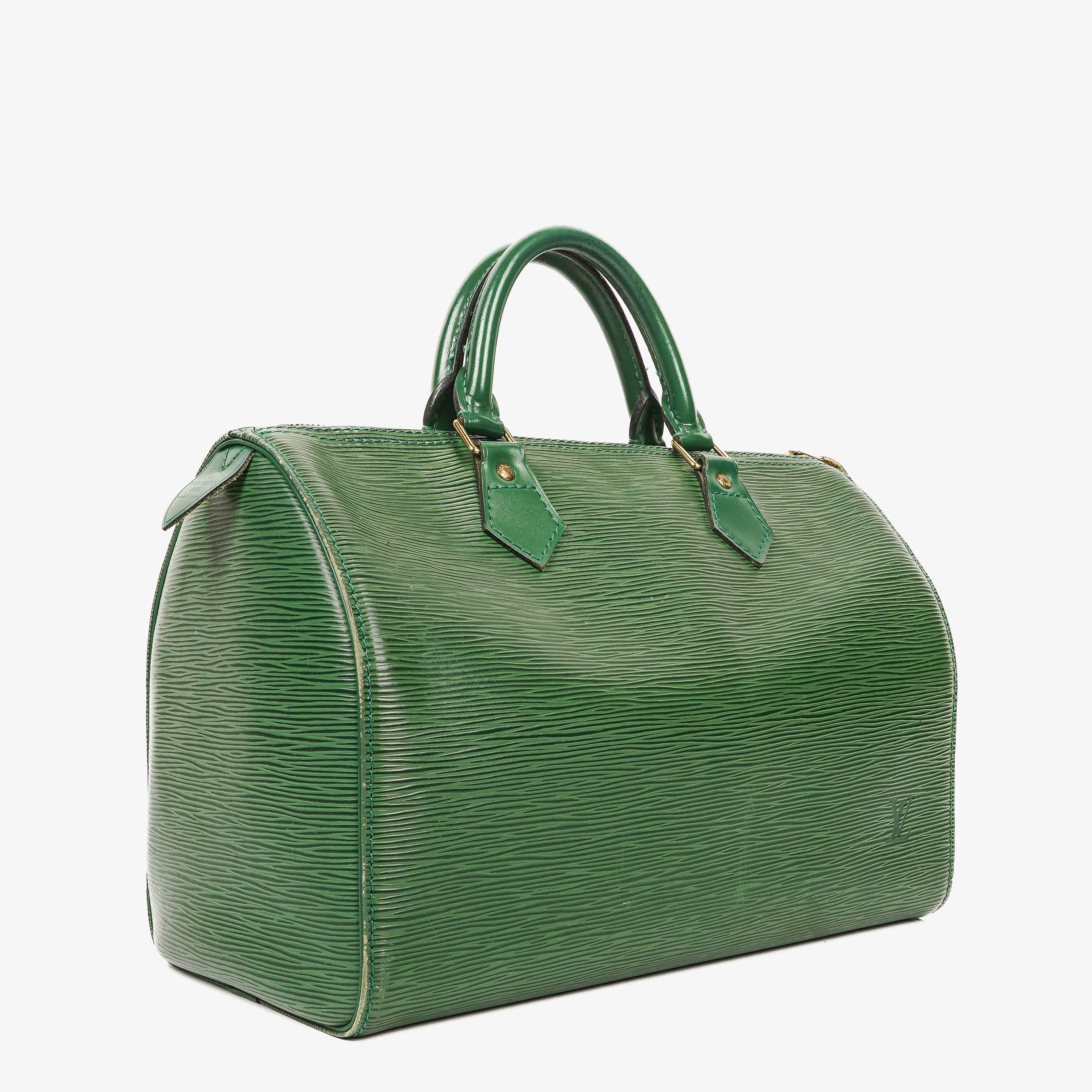 Louis Vuitton Speedy 30 Green EPI Leather Handbag
