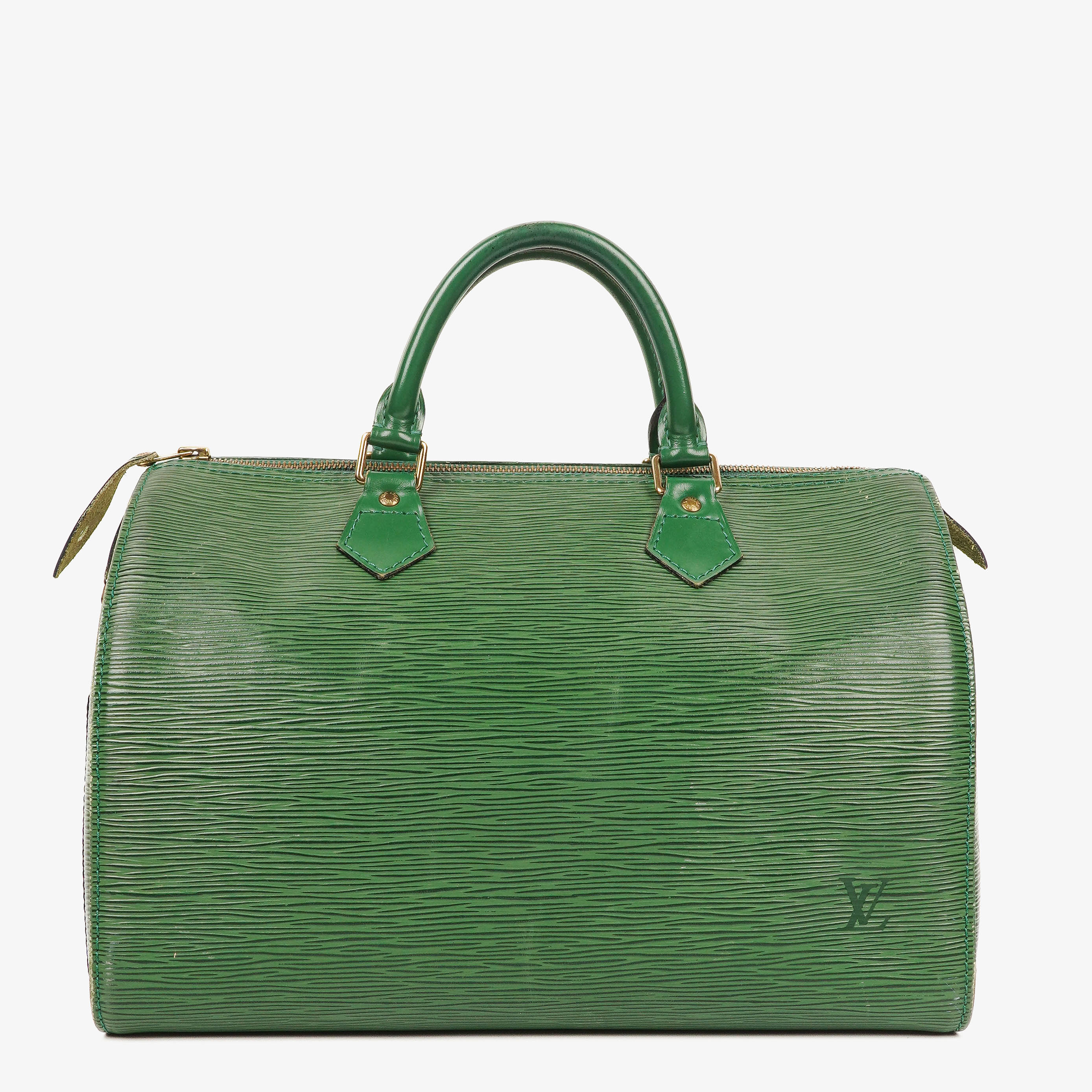 Louis Vuitton Speedy 30 Green EPI Leather Handbag
