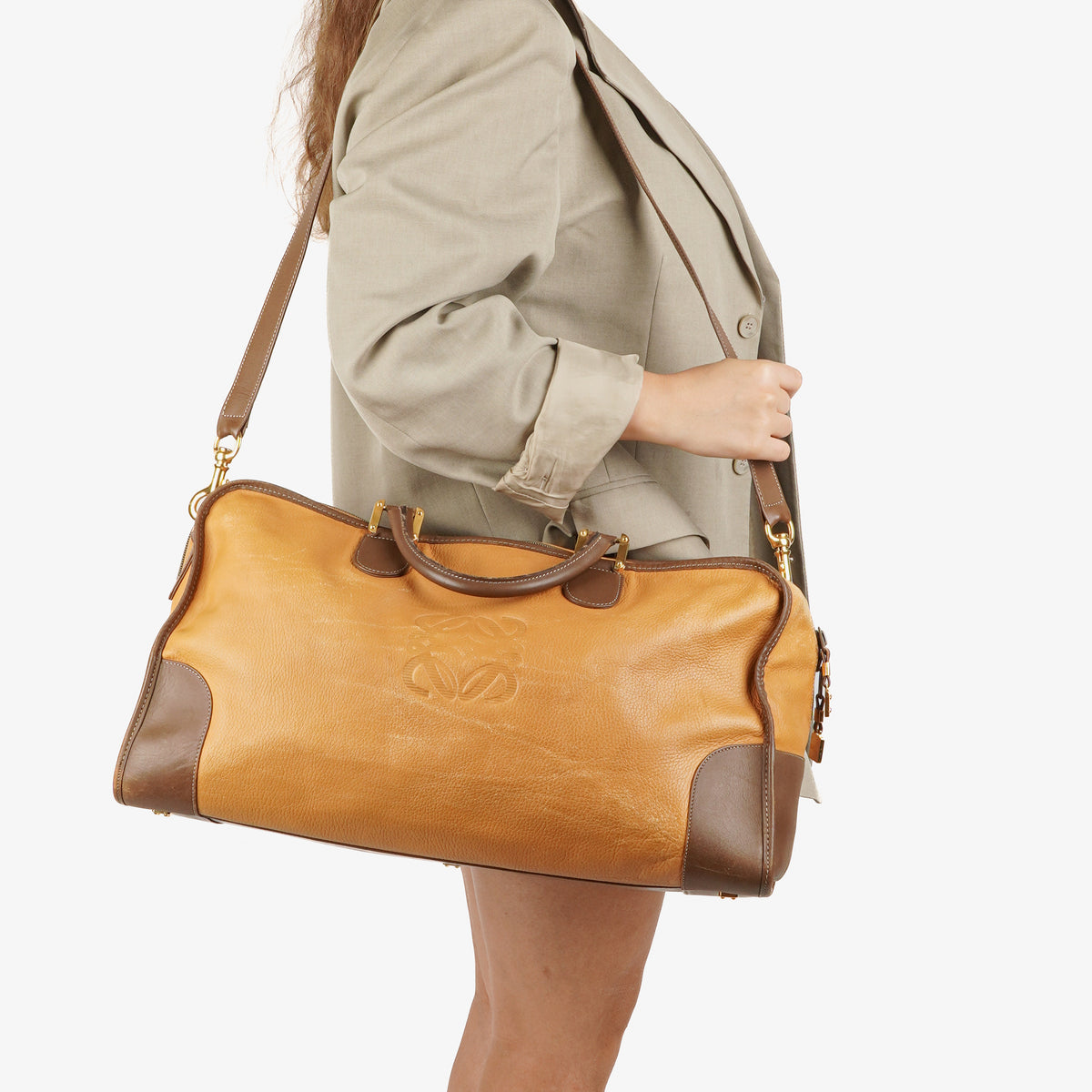 Loewe Amazona Leather Travel Handle Bag